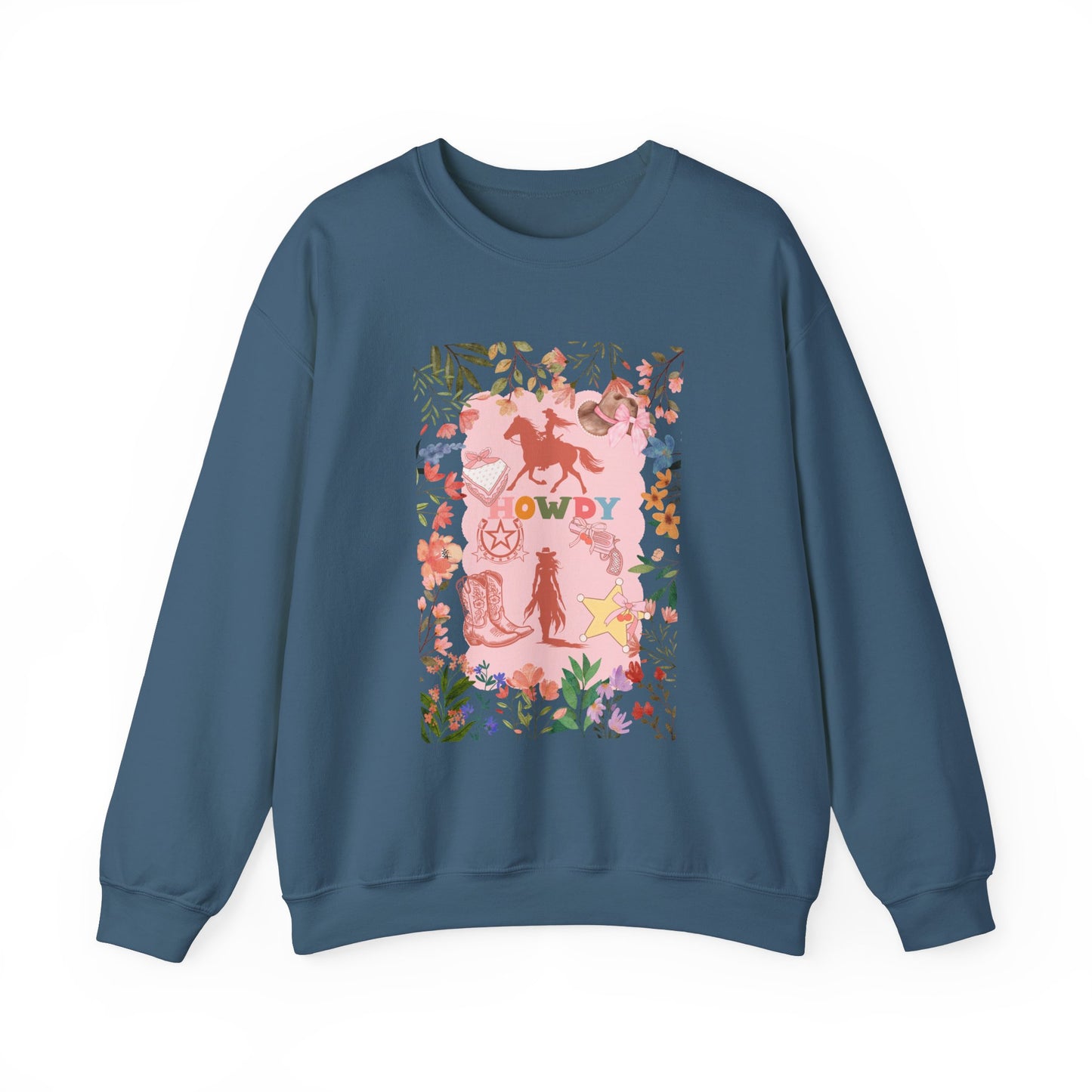 Howdy Floral Unisex Heavy Blend™ Crewneck Sweatshirt