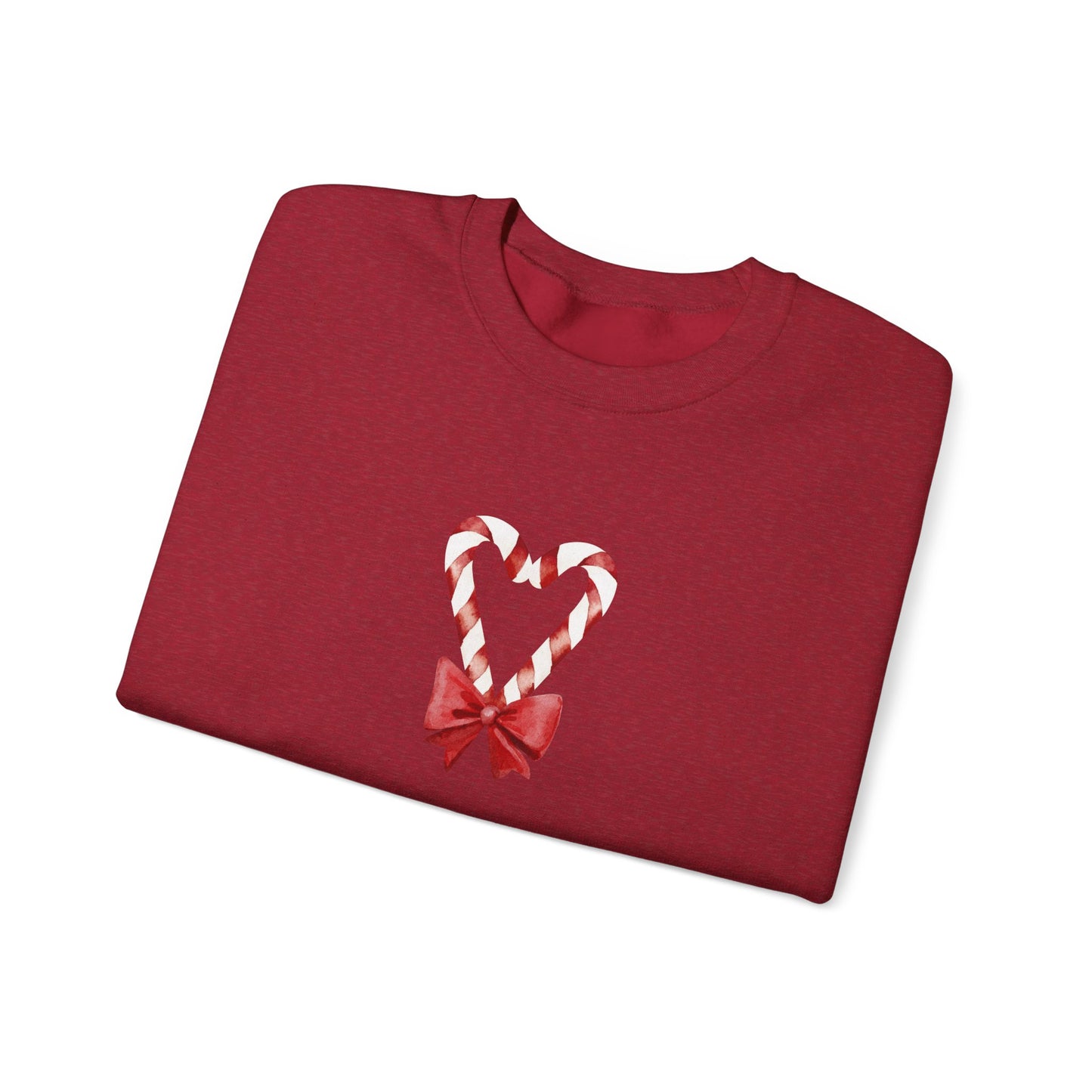 Candy Cane Heart Christmas Unisex Heavy Blend™ Crewneck Sweatshirt