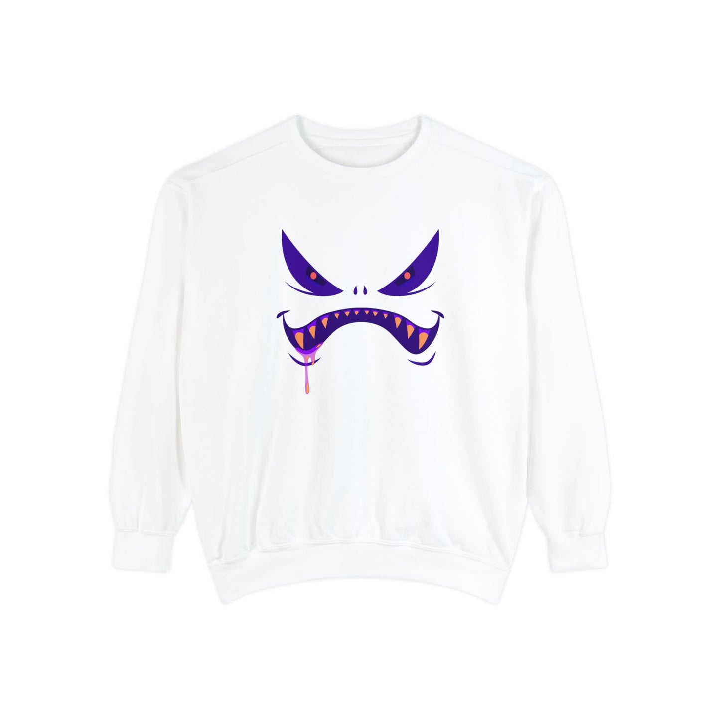 Creepy Jack Face Unisex Garment-Dyed Sweatshirt