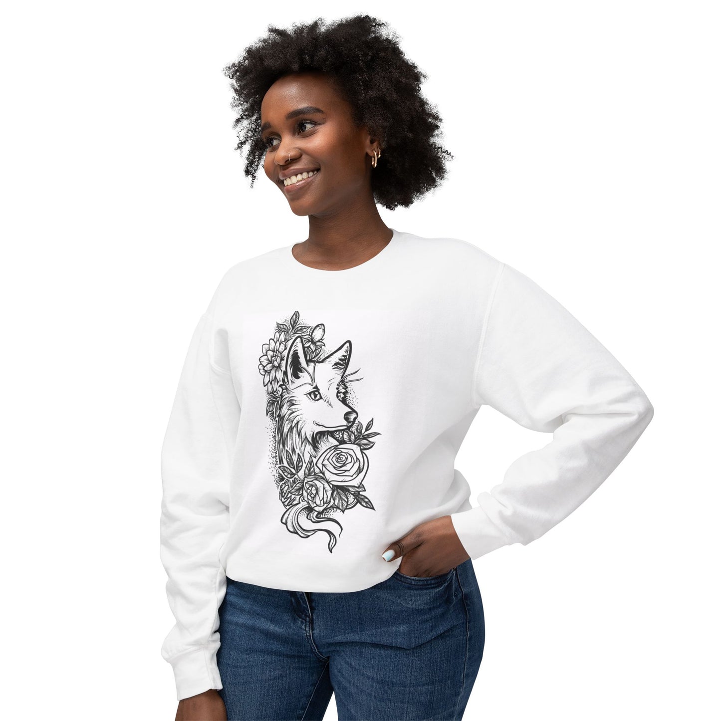 Foxy Unisex Lightweight Crewneck Sweatshirt