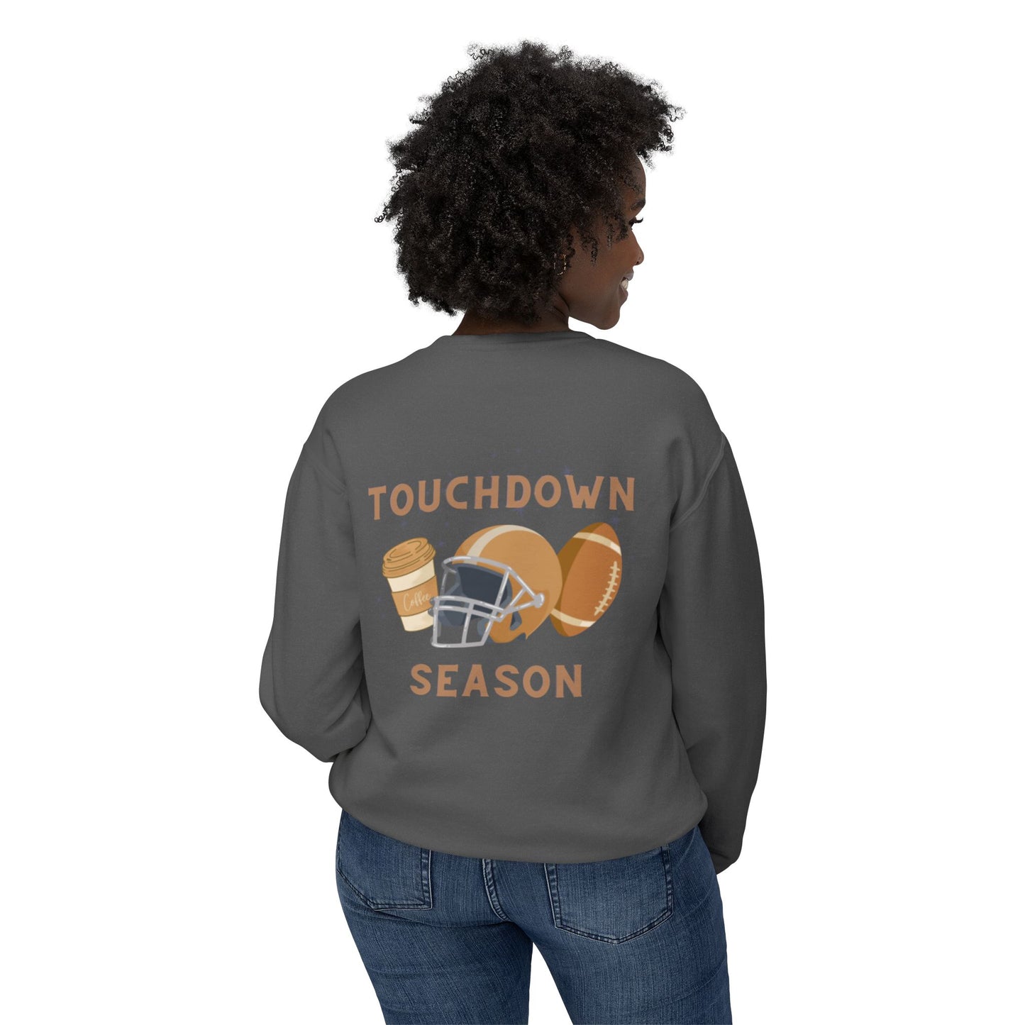 Touchdown Season Football Unisex Lightweight Crewneck Sweatshirt