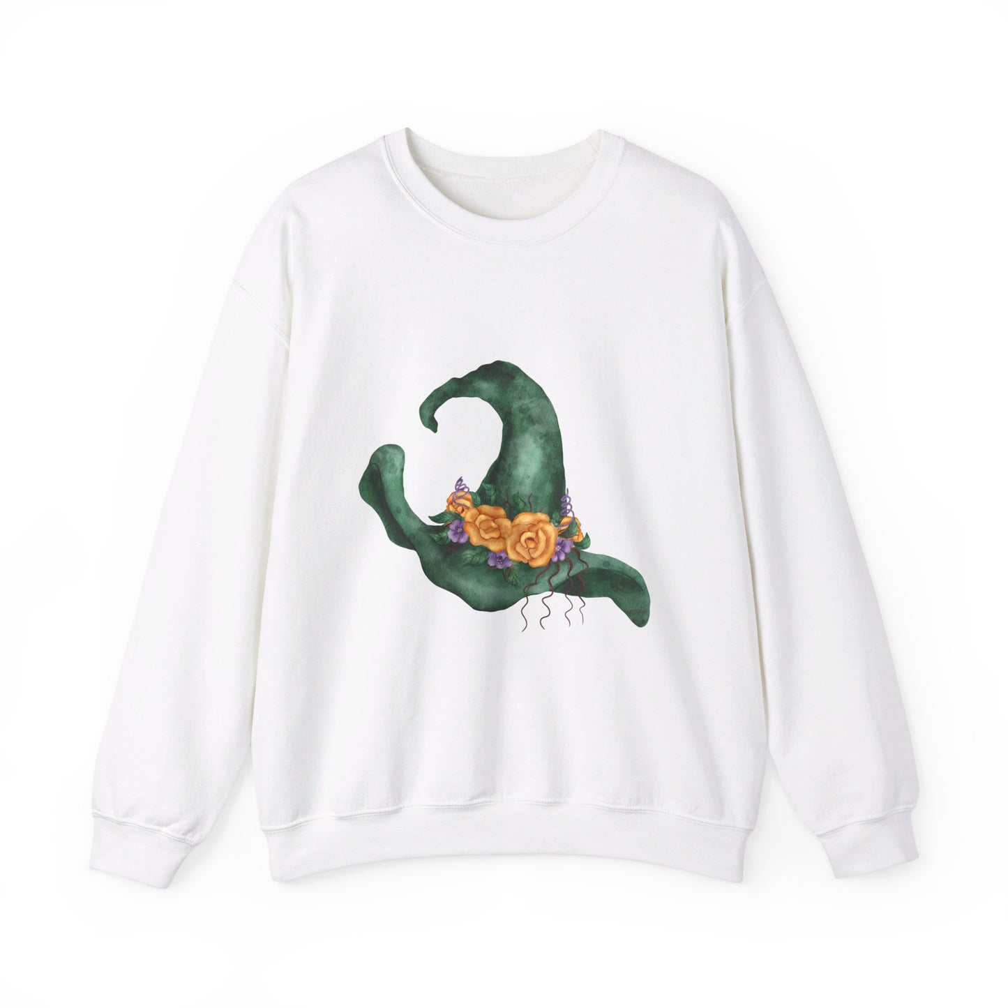 Green Witch Hat Unisex Heavy Blend™ Crewneck Sweatshirt