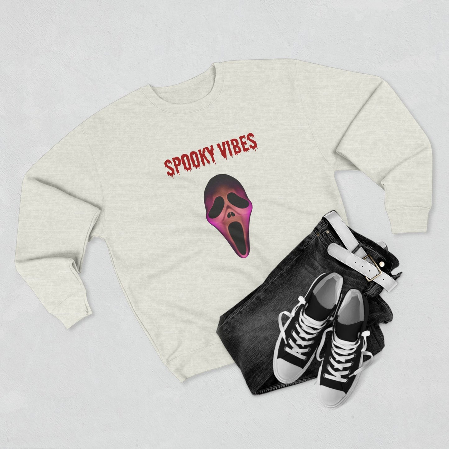 Spooky Vibes Scream Unisex Crewneck Sweatshirt