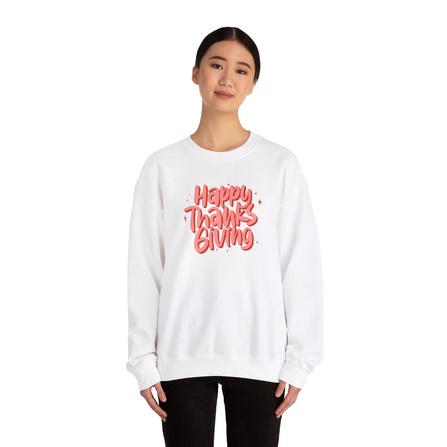 Happy Thanks Unisex Heavy Blend™ Crewneck Sweatshirt