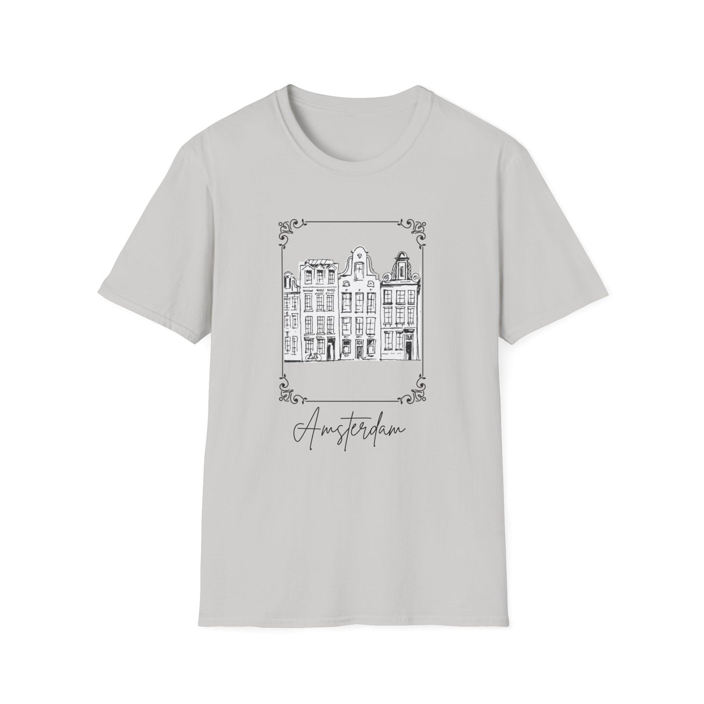 Amsterdam Ink Drawing Unisex Softstyle T-Shirt