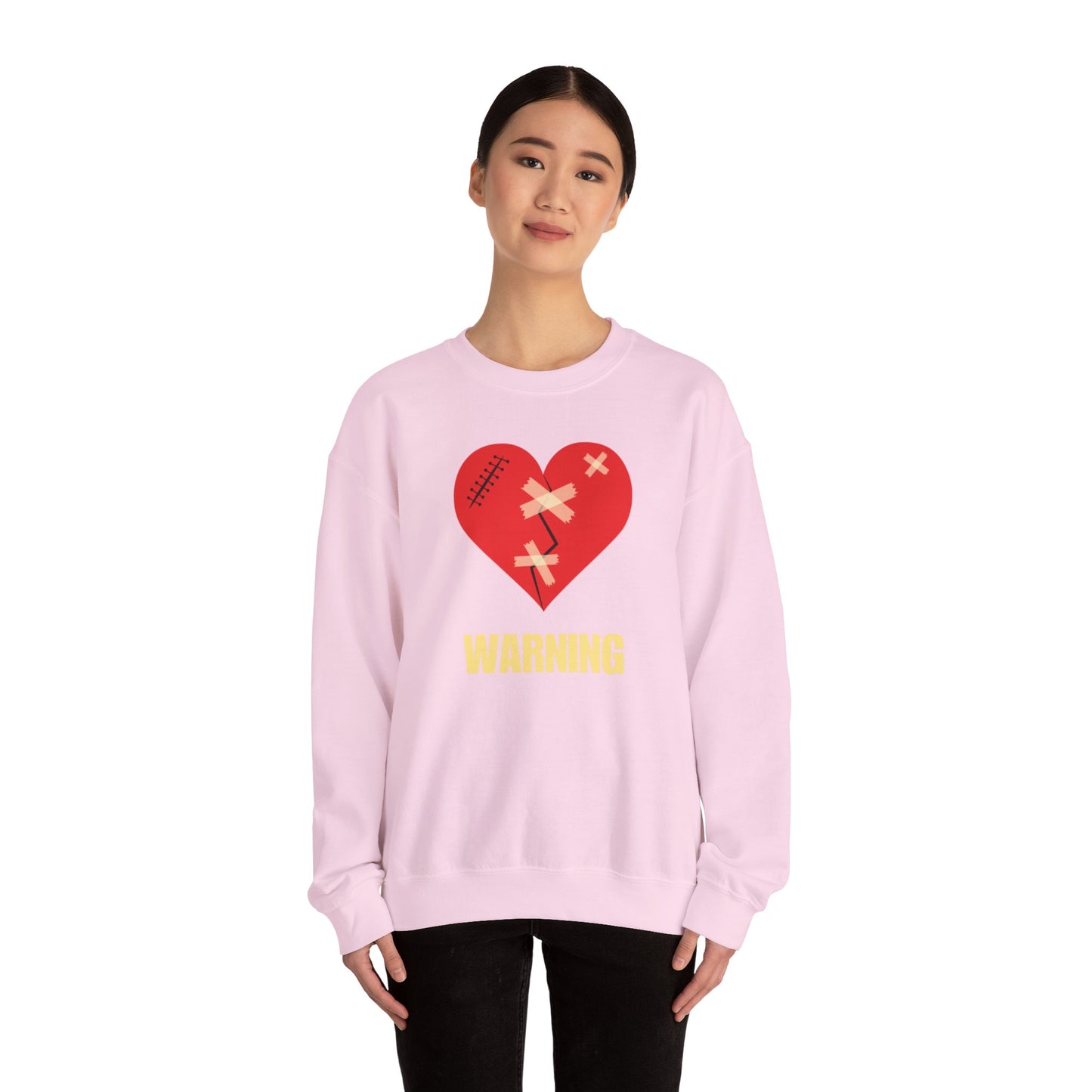 Warning Heartbreak Unisex Heavy Blend™ Crewneck Sweatshirt