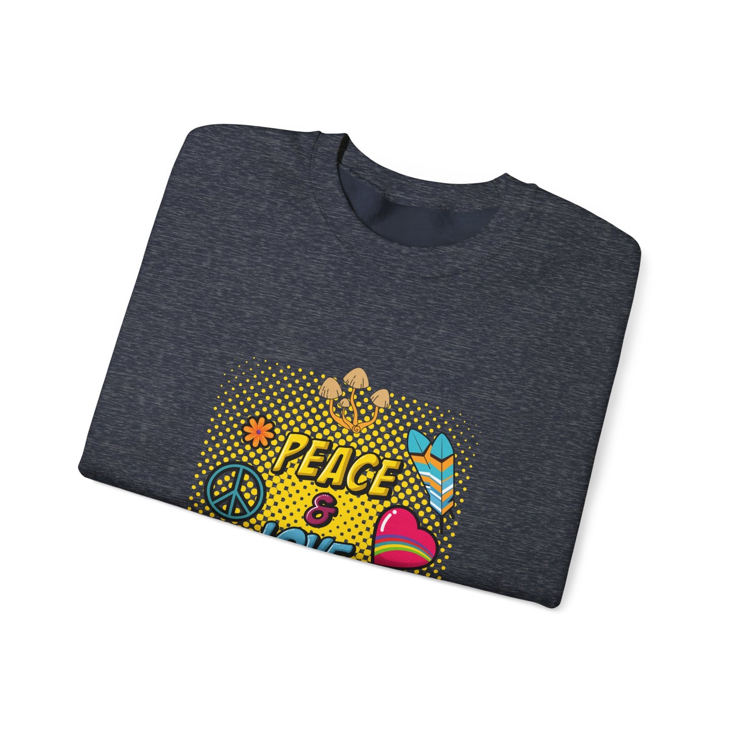 Peace & Love Unisex Heavy Blend™ Crewneck Sweatshirt