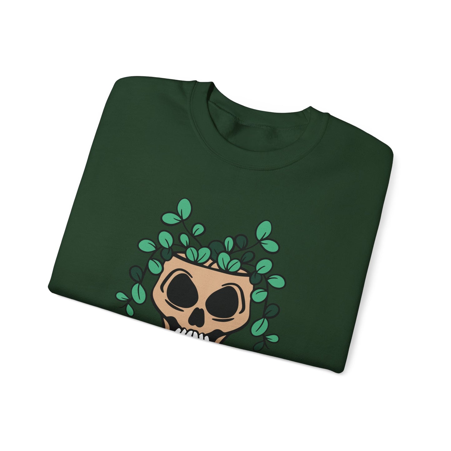 Crazy Plant Lady Skull Unisex Heavy Blend™ Crewneck Sweatshirt