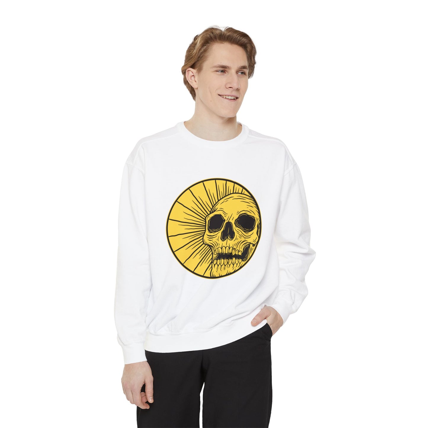 Sonshine Skull Unisex Garment-Dyed Sweatshirt