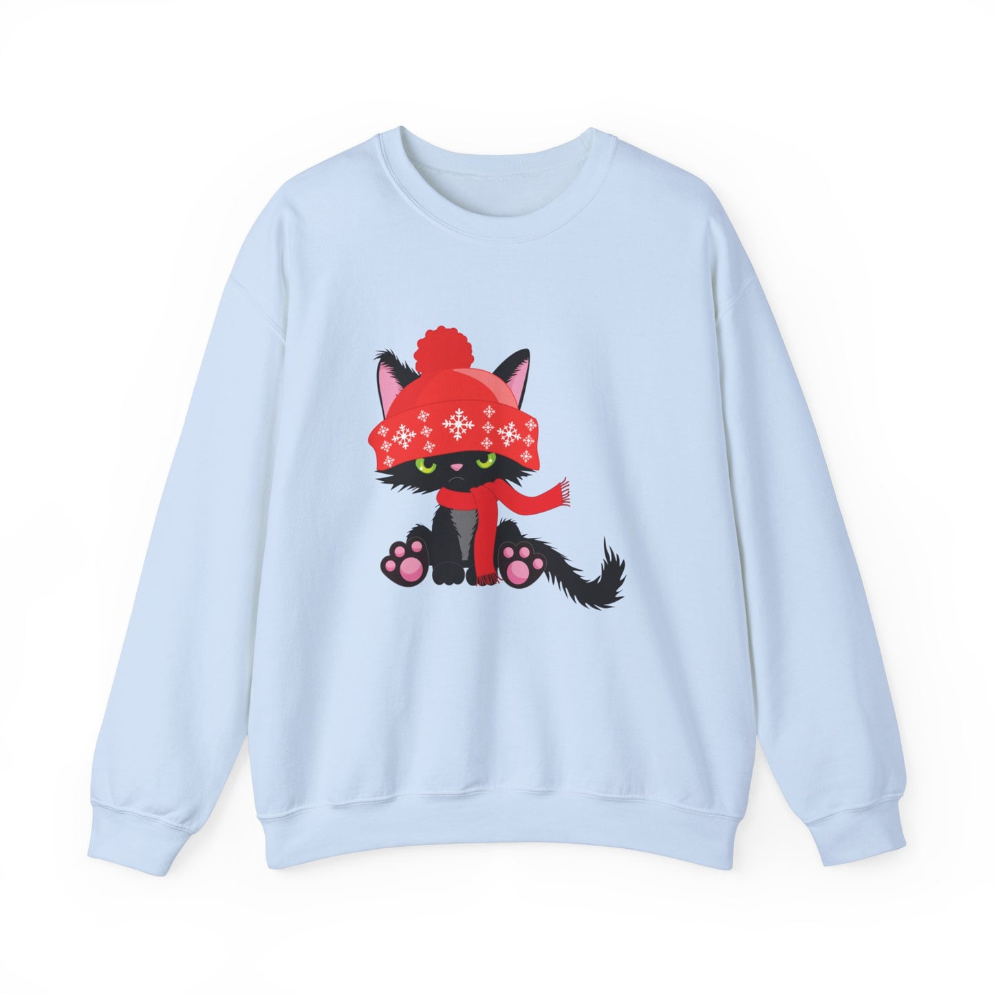 Cold Black Kitty Unisex Heavy Blend™ Crewneck Sweatshirt