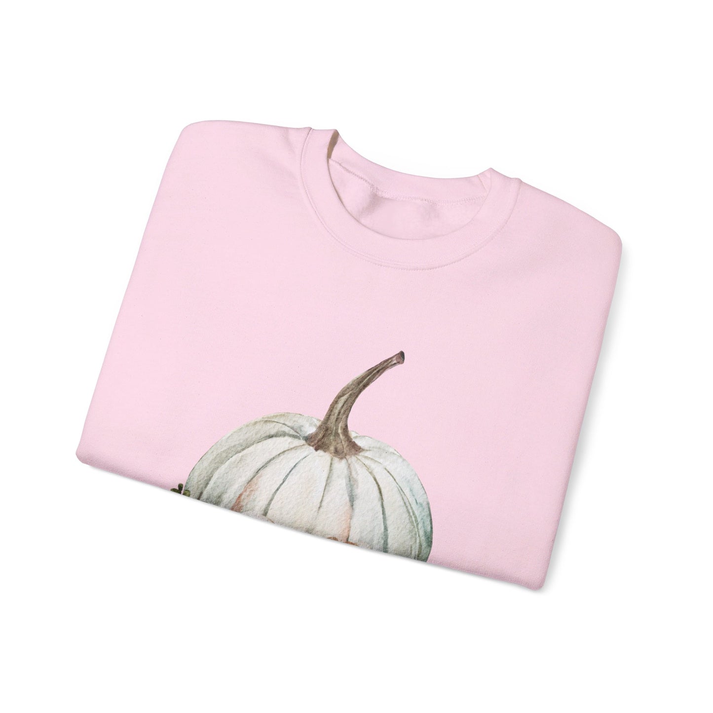 White Floral Pumpkin Unisex Heavy Blend™ Crewneck Sweatshirt