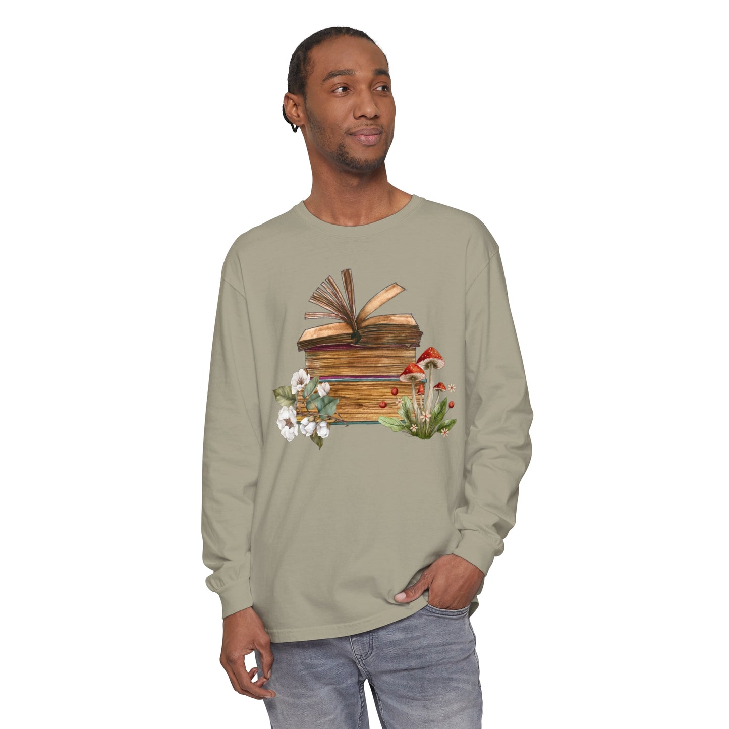 Vintage Books Unisex Garment-dyed Long Sleeve T-Shirt