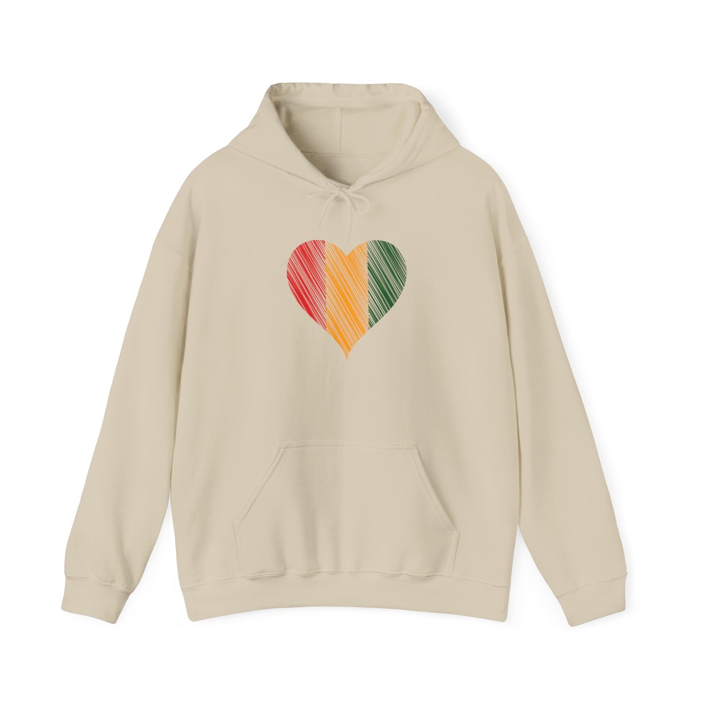 Rasta Heart Unisex Heavy Blend™ Hooded Sweatshirt