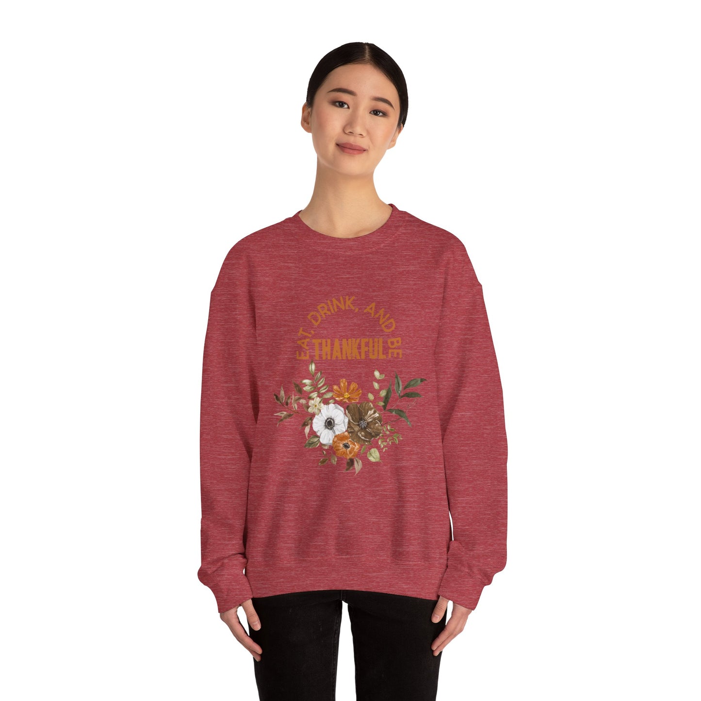 Eat Drink Thankful Unisex Heavy Blend™ Crewneck Sweatshirt