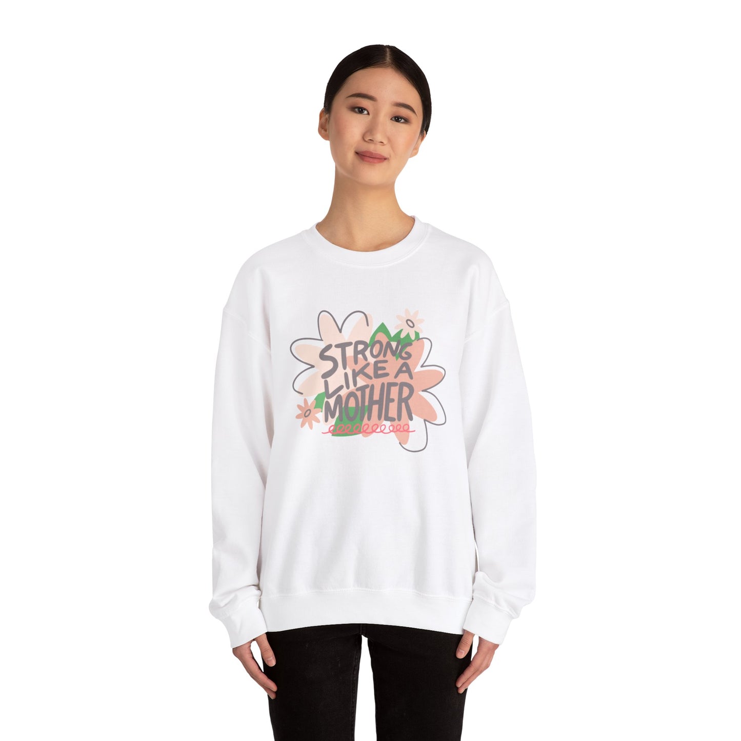 Strong Like a Mother Unisex Heavy Blend™ Crewneck Sweatshirt