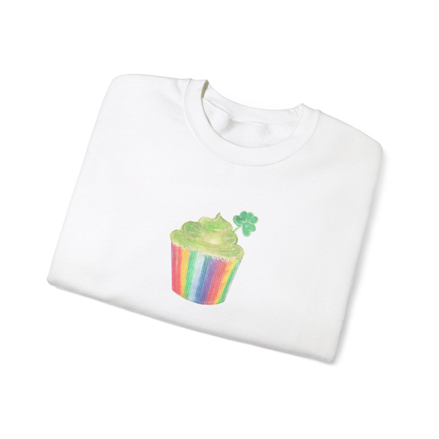 Rainbow Cupcake St Patrick’s Unisex Heavy Blend™ Crewneck Sweatshirt