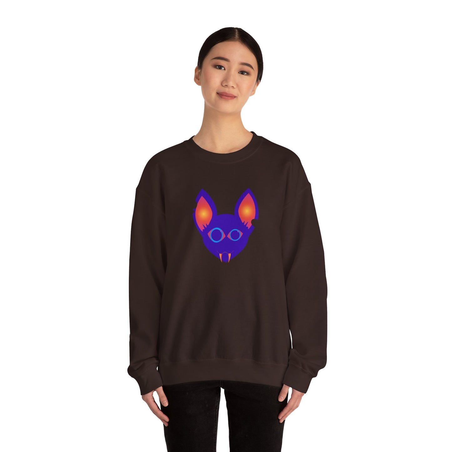 Purple Kitty Unisex Heavy Blend™ Crewneck Sweatshirt