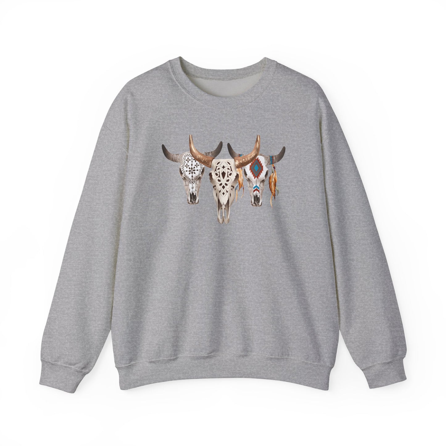 Bull Headed Trio Unisex Heavy Blend™ Crewneck Sweatshirt