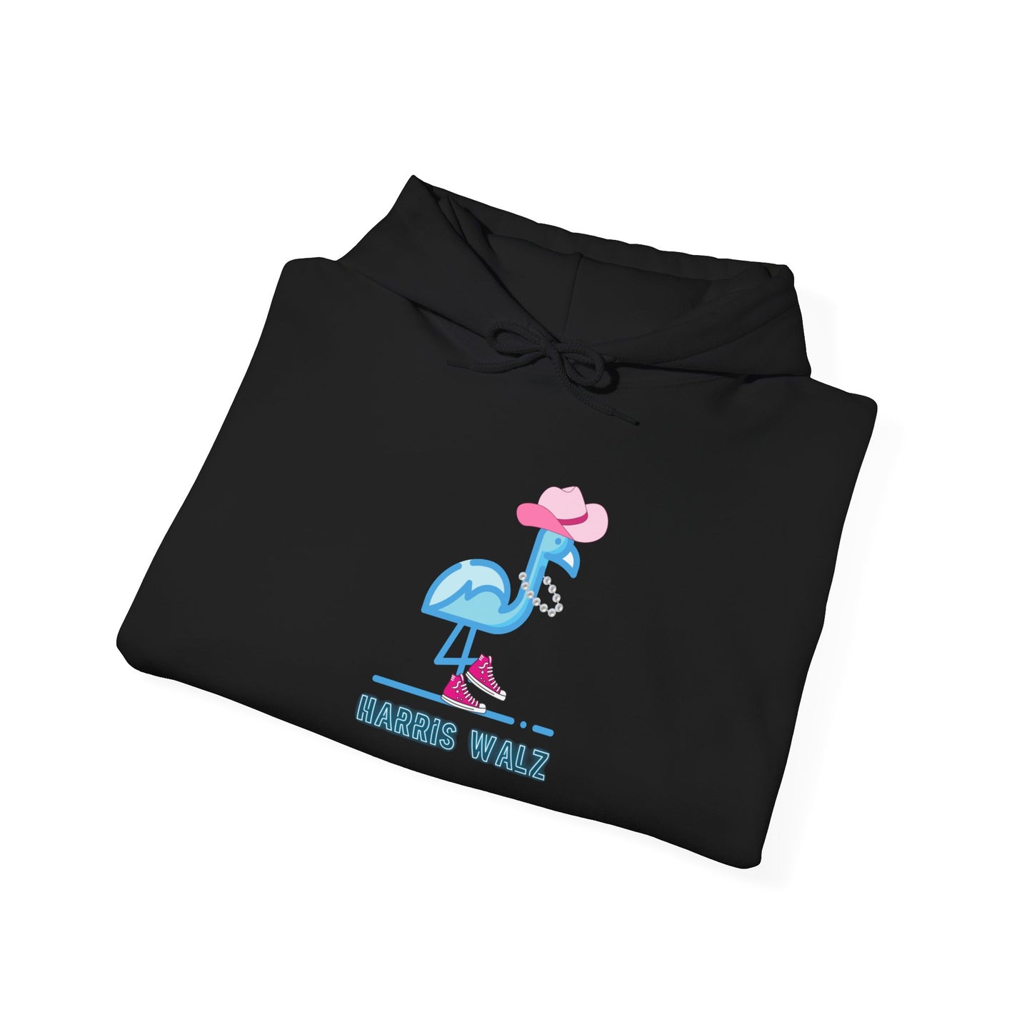 Harris Walz Blue Flamingo Unisex Heavy Blend™ Hooded Sweatshirt