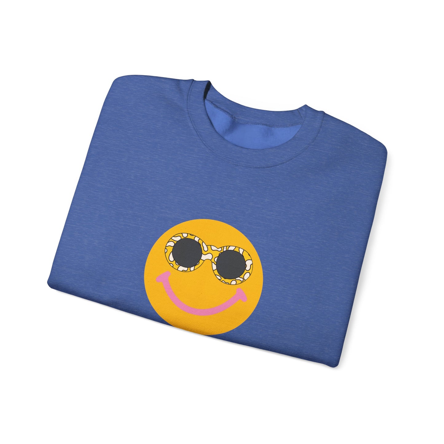 Hippy Happy Face Unisex Heavy Blend™ Crewneck Sweatshirt