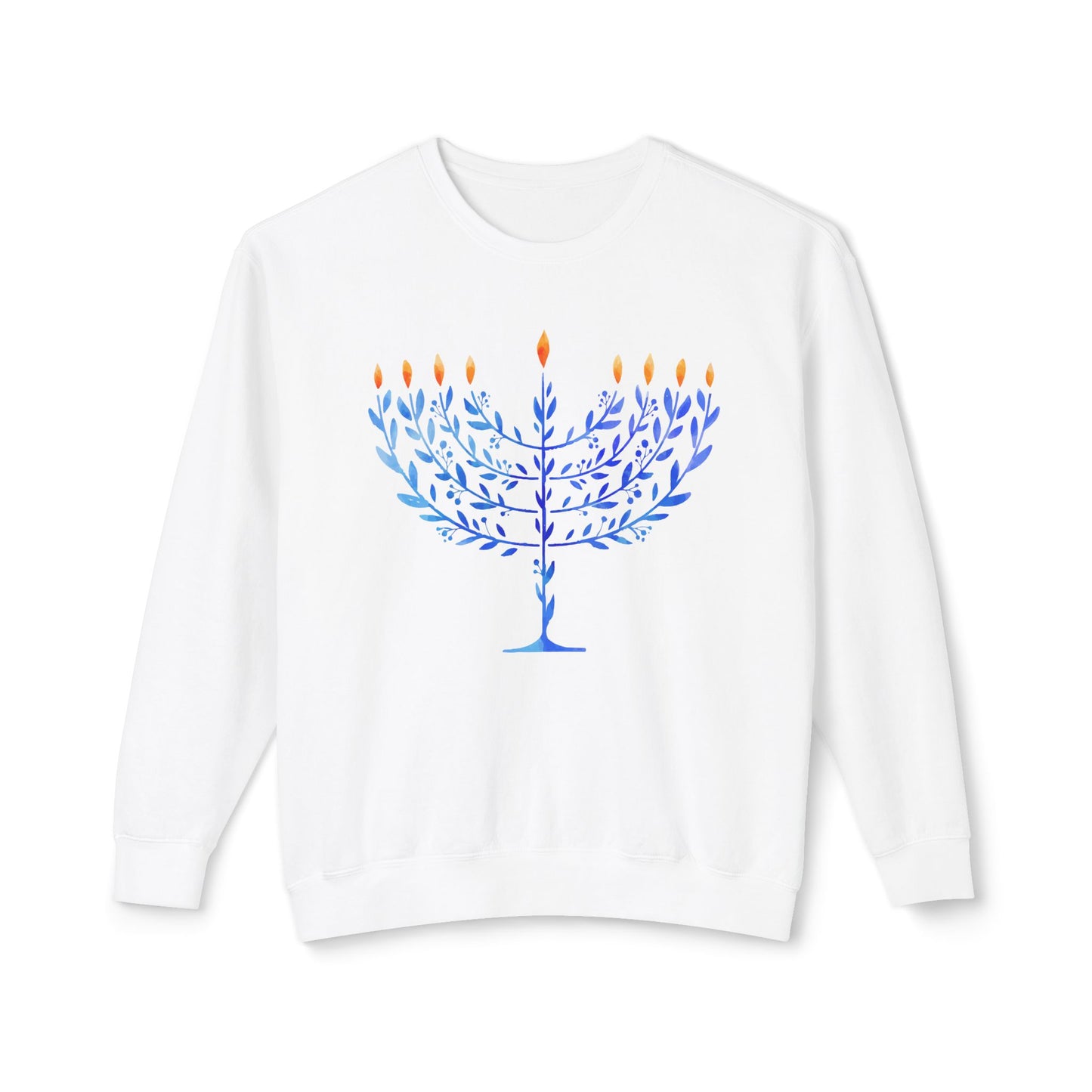 Leaf Blue Unisex Lightweight Crewneck Sweatshirt