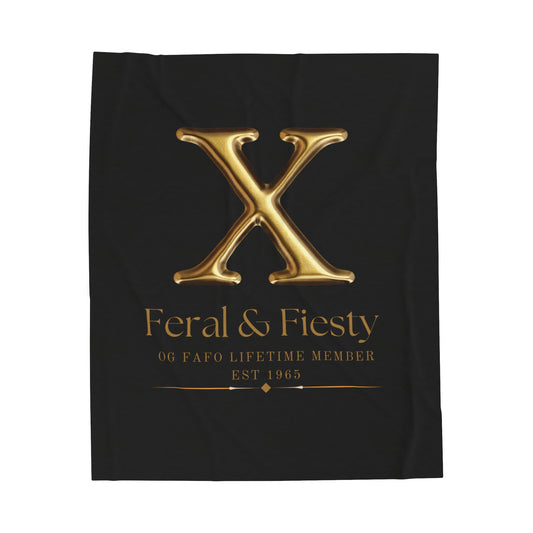 Feral & Fiesty Velveteen Plush Blanket