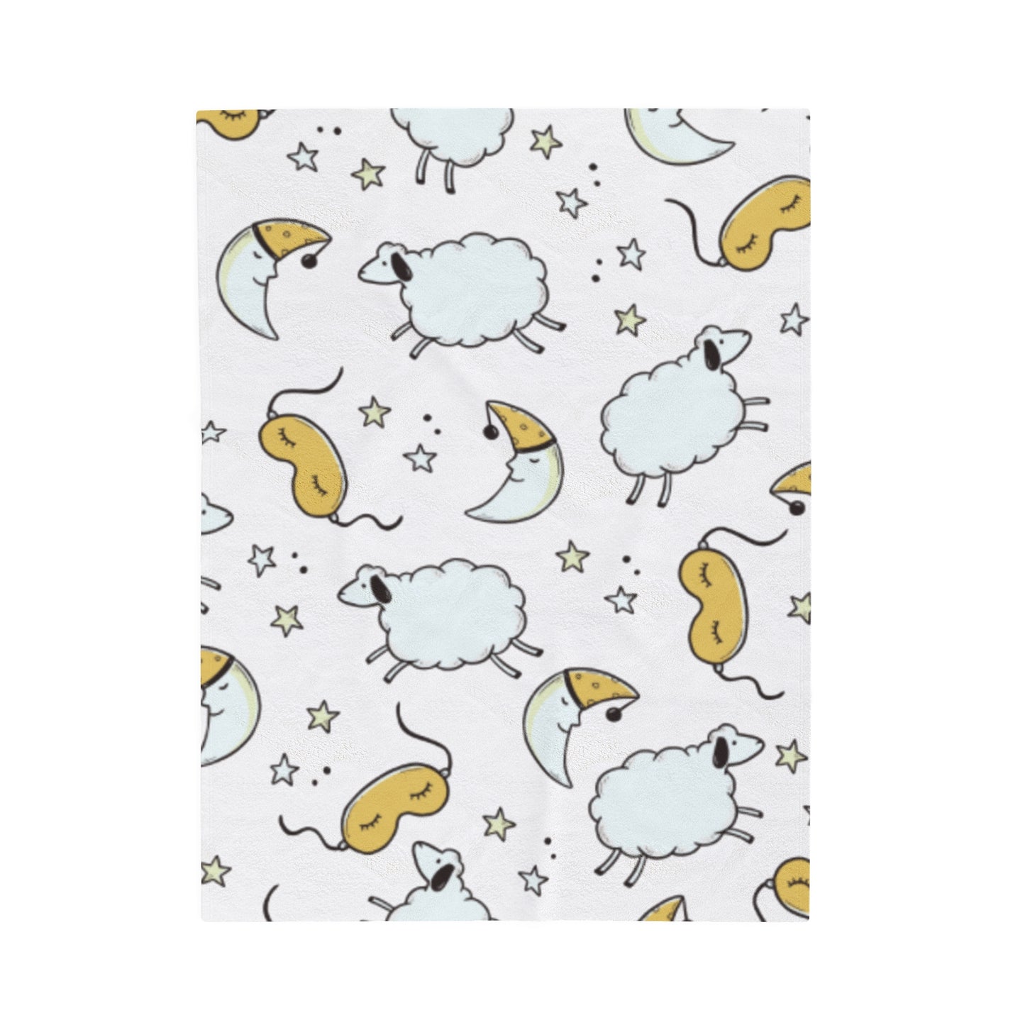 Counting Sheep Velveteen Plush Blanket