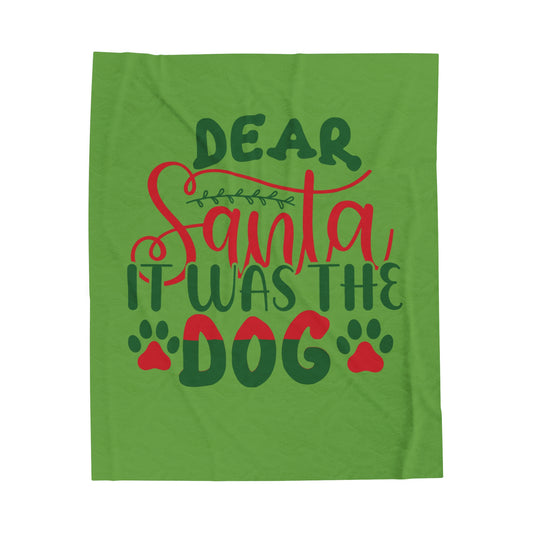 Dear Santa Velveteen Plush Blanket