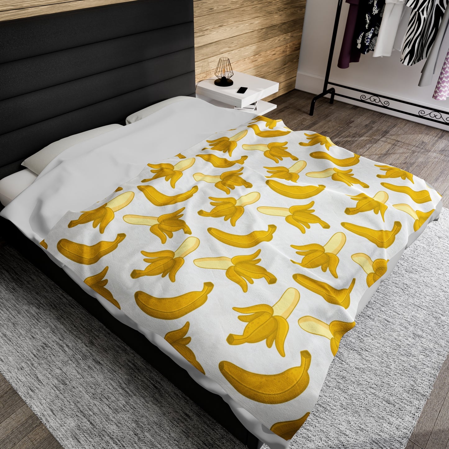 Bananas Velveteen Plush Blanket