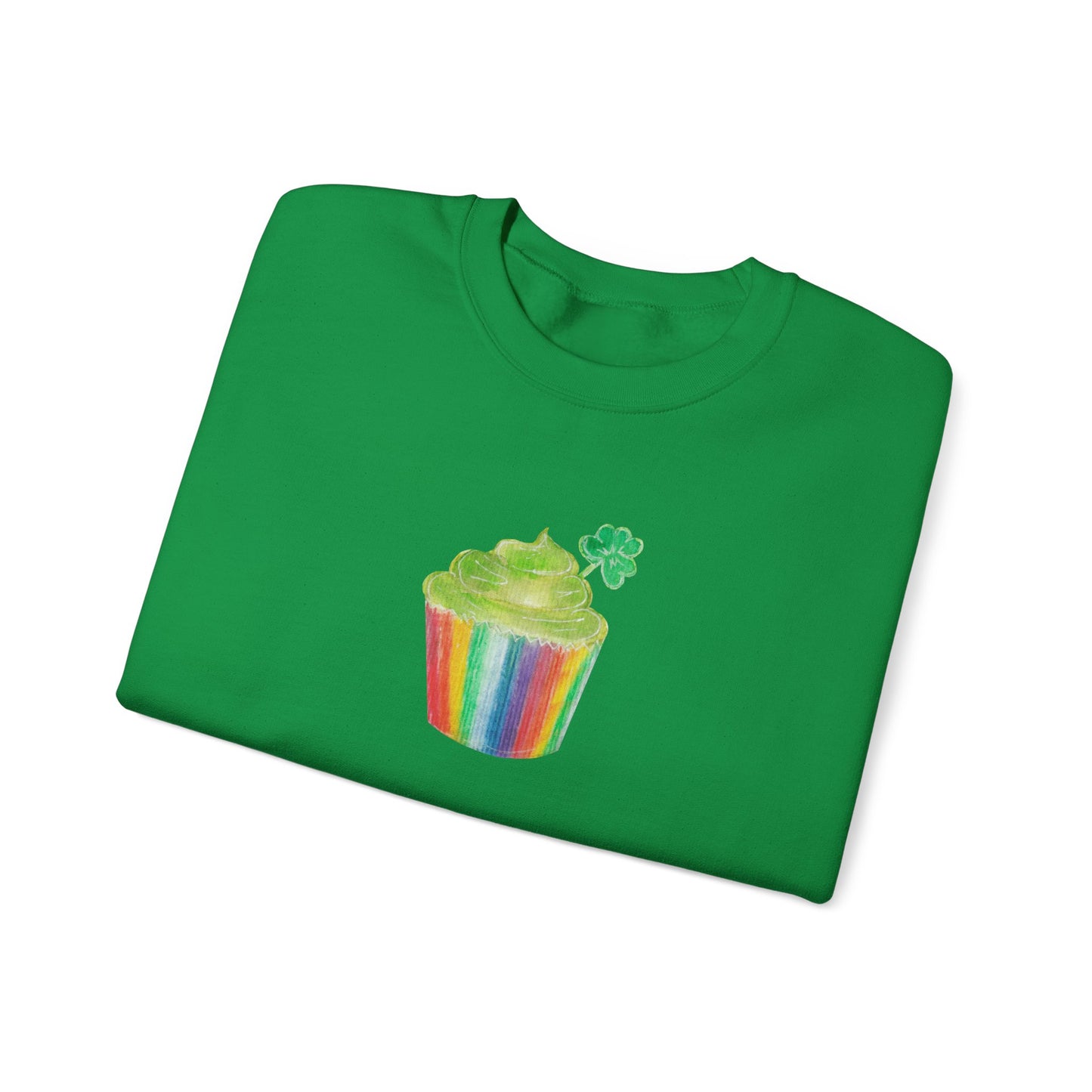 Rainbow Cupcake St Patrick’s Unisex Heavy Blend™ Crewneck Sweatshirt