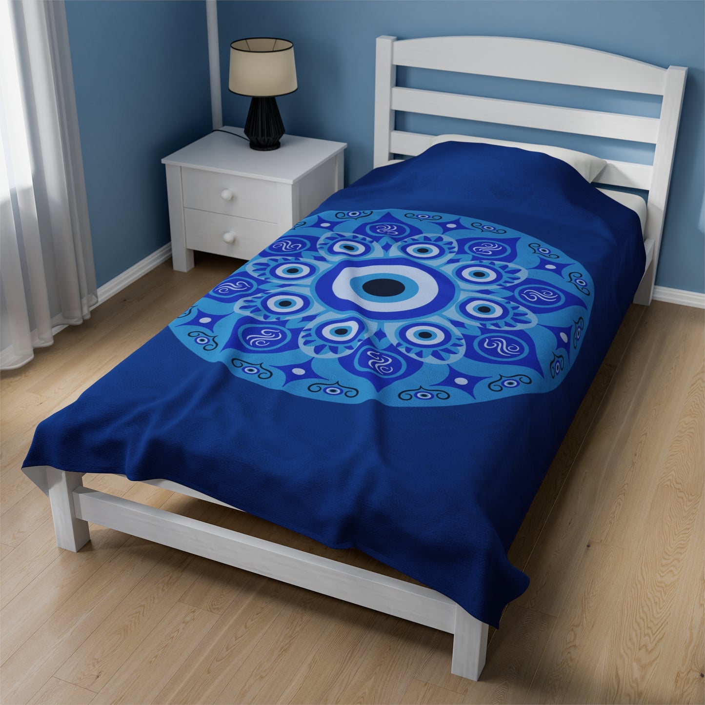 Evil Eye Velveteen Plush Blanket