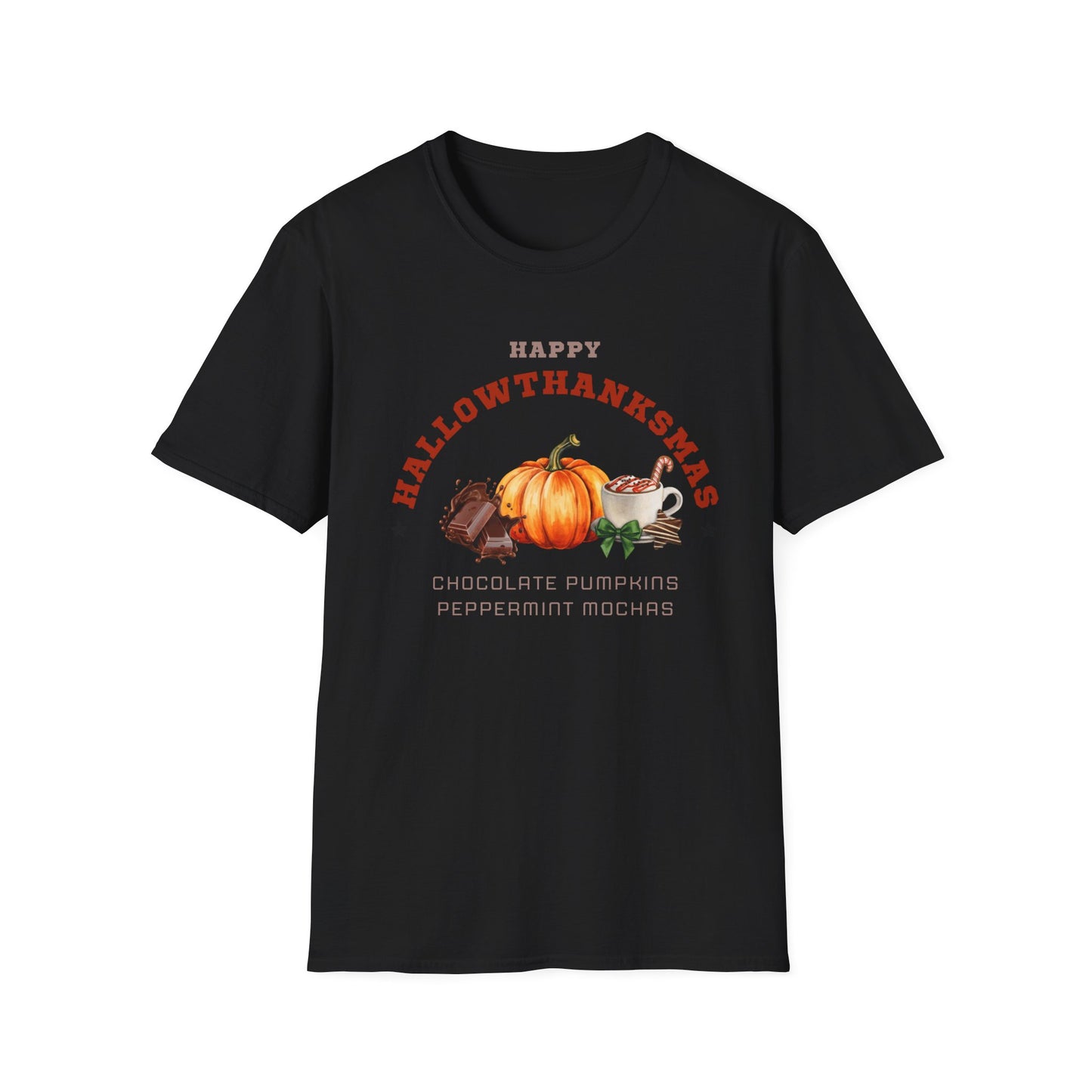 Happy Hallowthanksmas II Unisex Softstyle T-Shirt