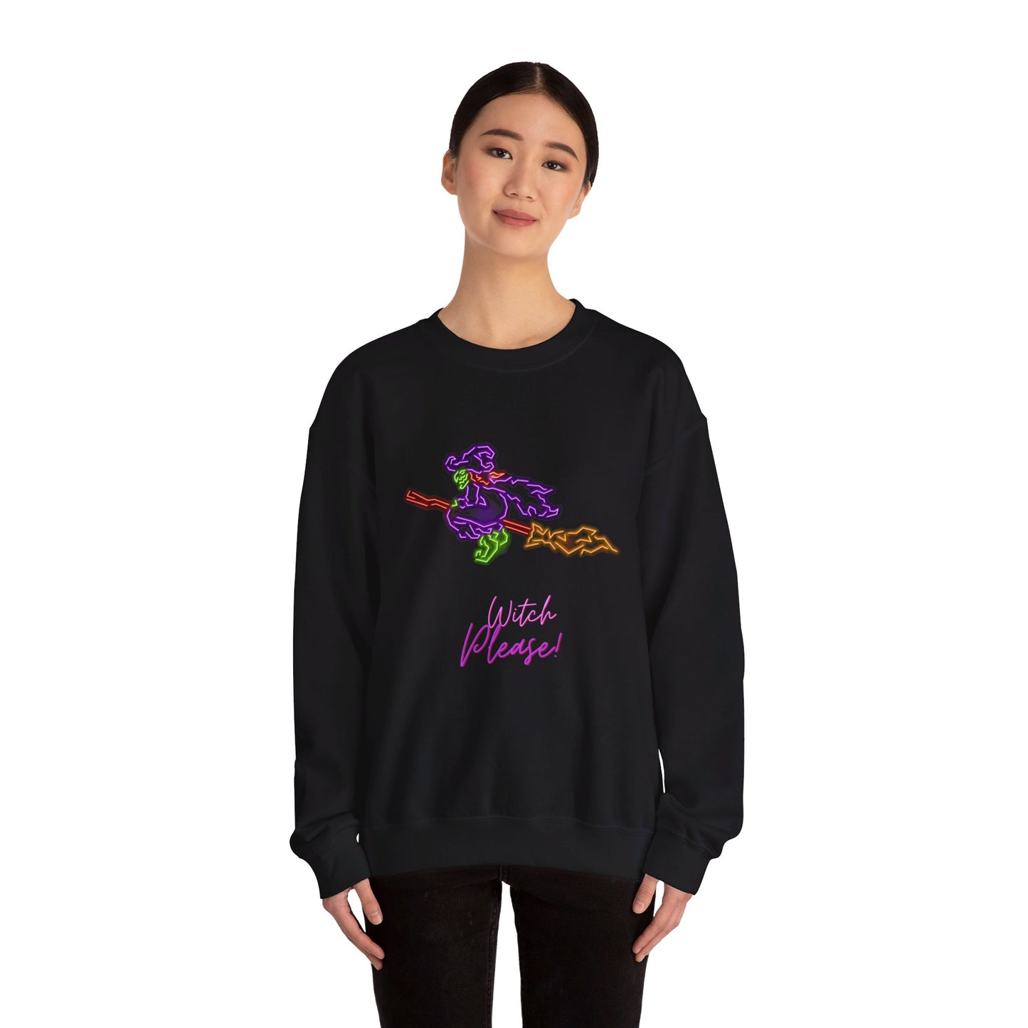 Witch Please Unisex Heavy Blend™ Crewneck Sweatshirt