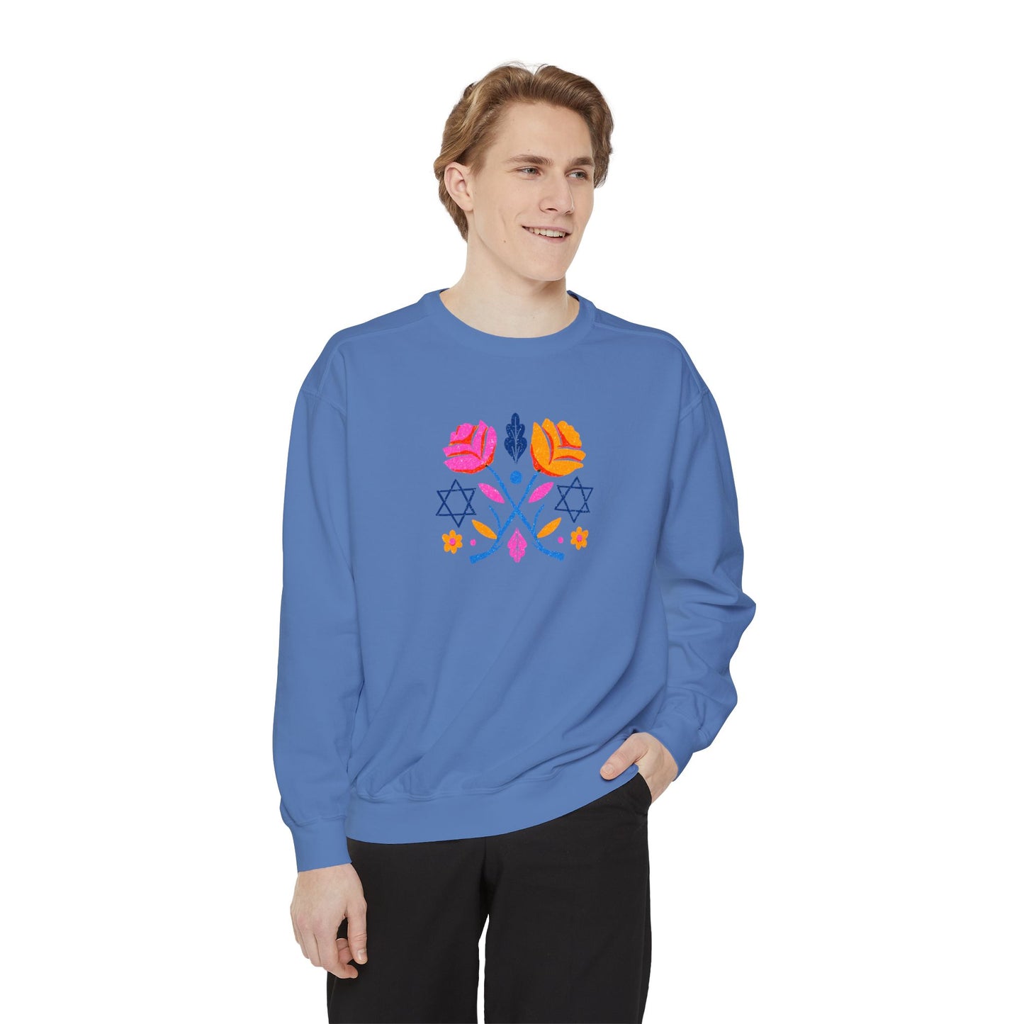 Hanukkah Unisex Garment-Dyed Sweatshirt