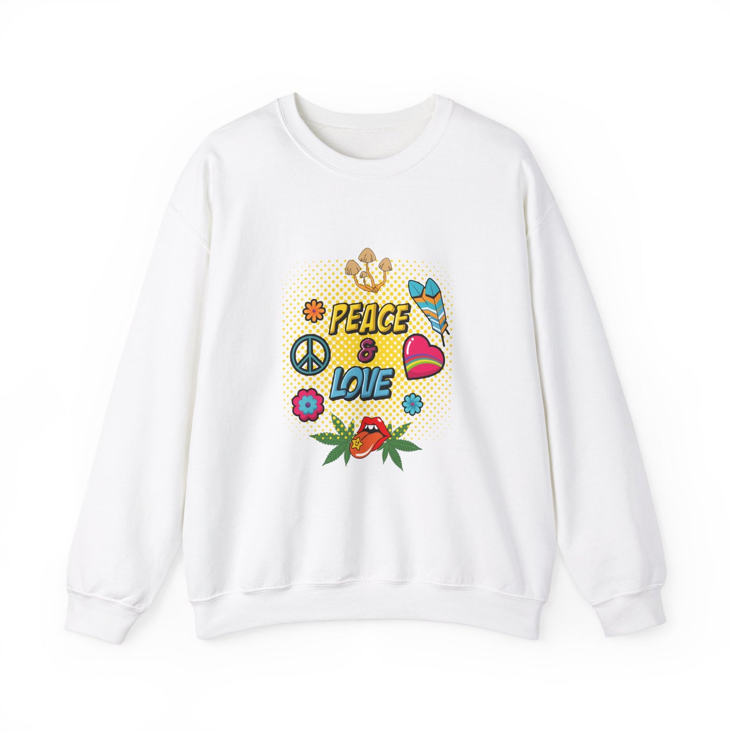 Peace & Love Unisex Heavy Blend™ Crewneck Sweatshirt