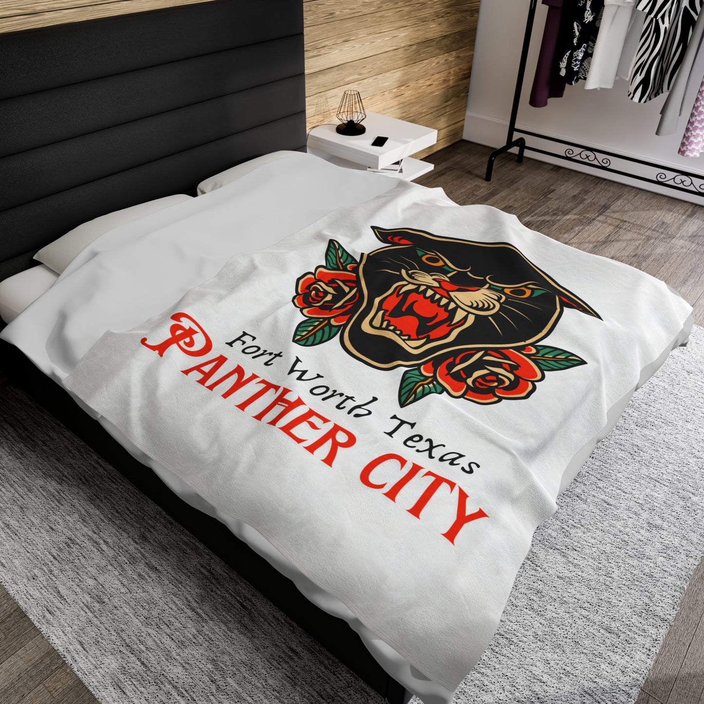 Panther City Velveteen Plush Blanket