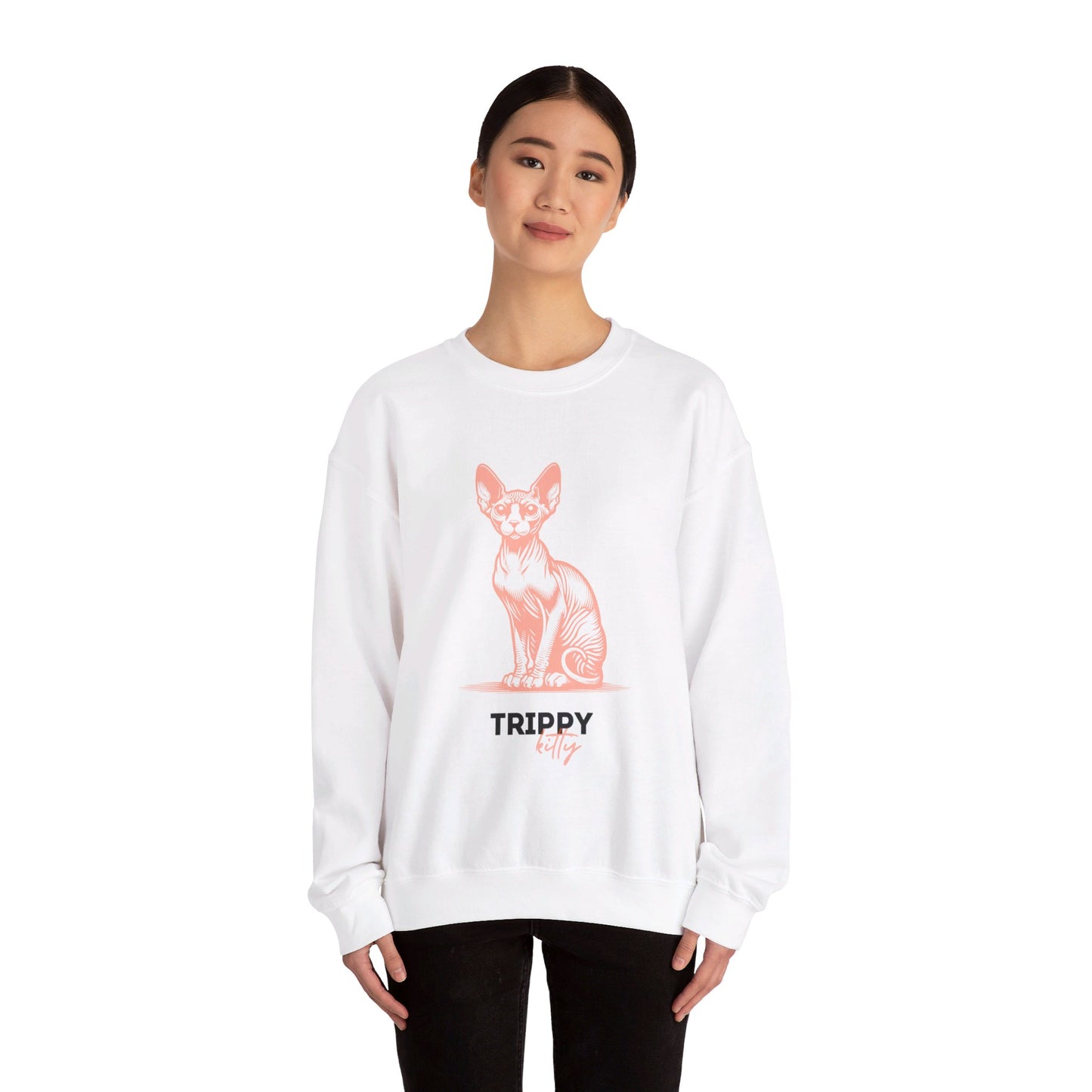 Trippy Kitty Unisex Heavy Blend™ Crewneck Sweatshirt