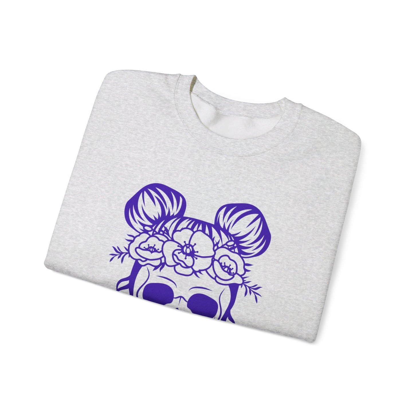 Skull Messy Buns Unisex Heavy Blend™ Crewneck Sweatshirt