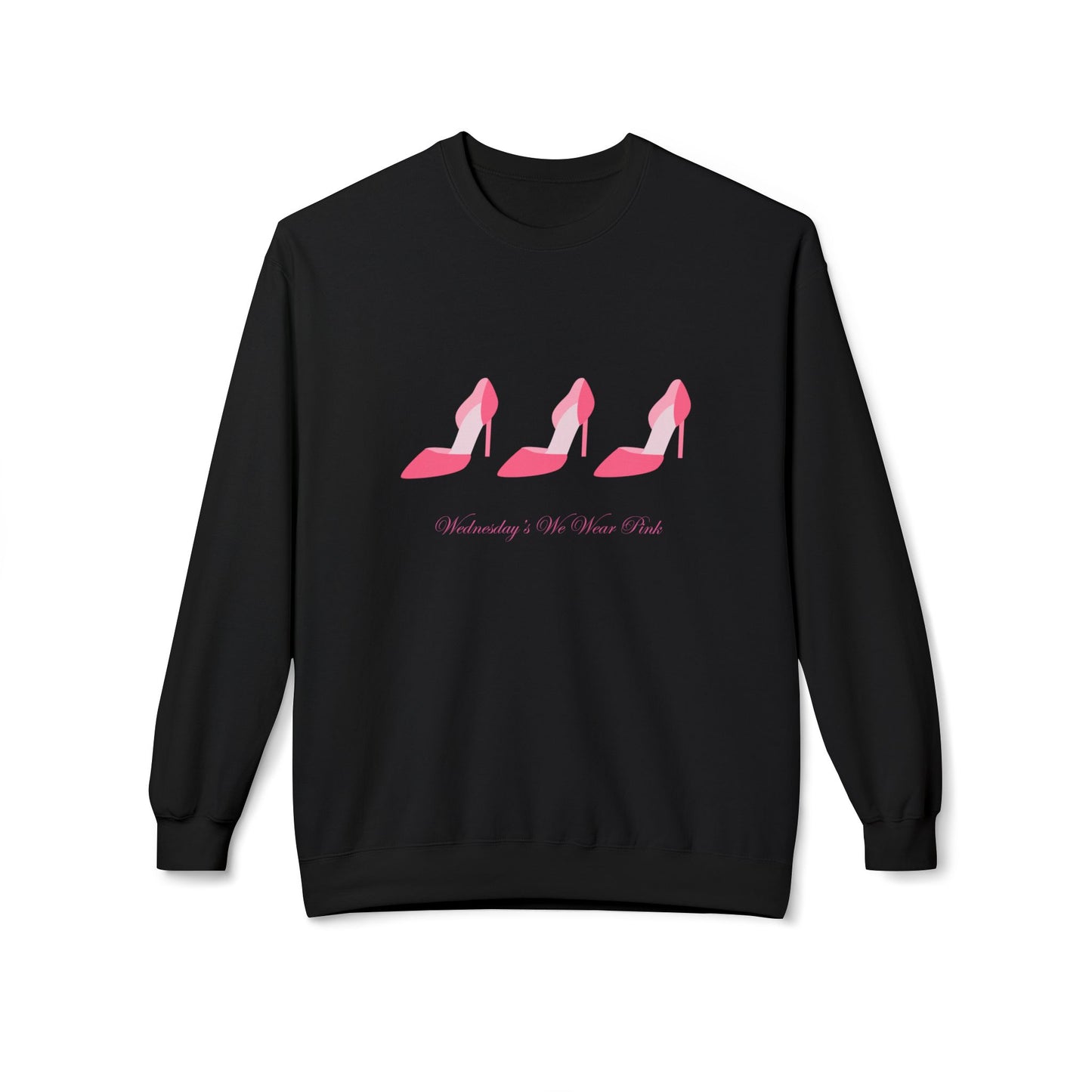 Wednesday Pink Unisex Midweight Softstyle Fleece Crewneck Sweatshirt