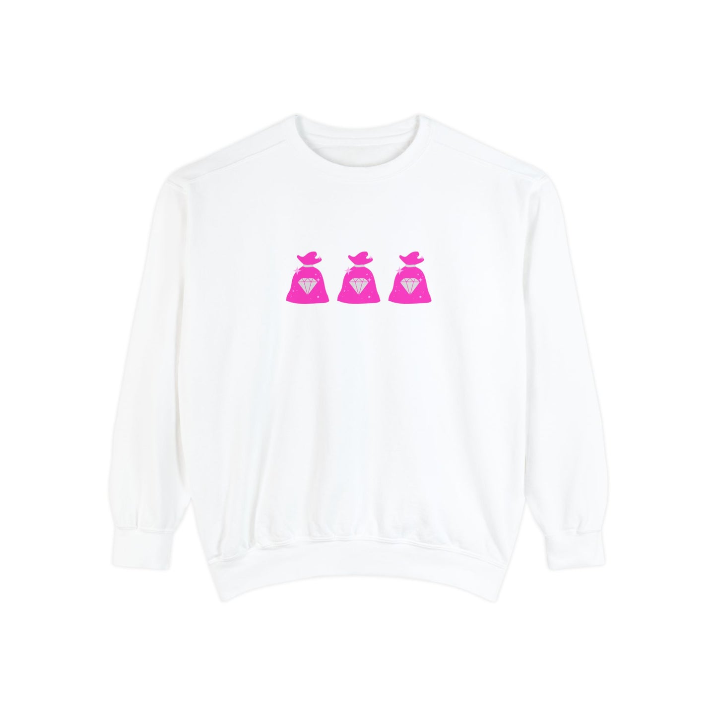 Pink Money Bags Unisex Garment-Dyed Sweatshirt