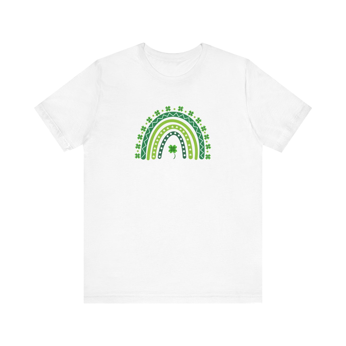 Green Rainbow St Patrick’s Day Unisex Jersey Short Sleeve Tee