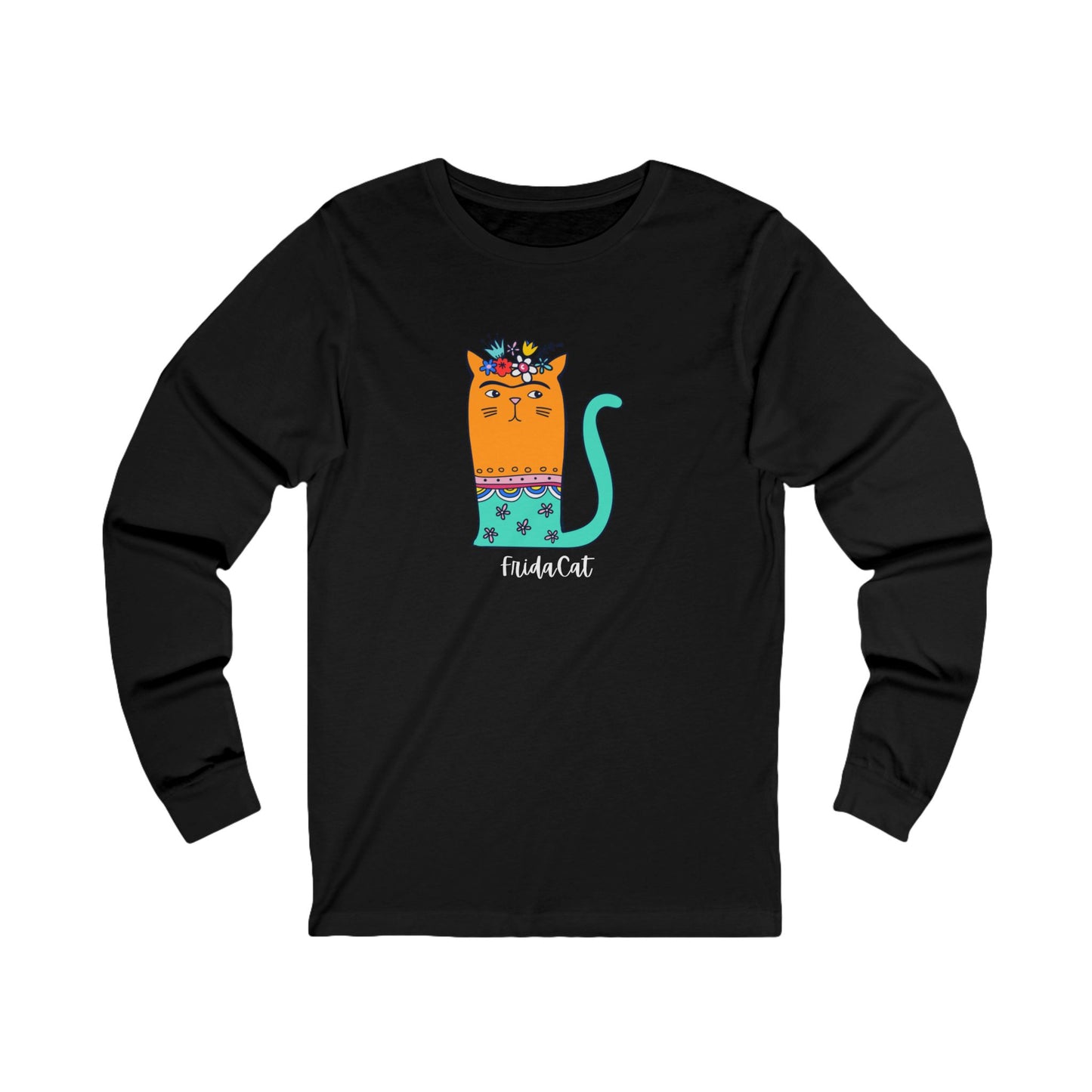 Frida Cat Unisex Jersey Long Sleeve Tee