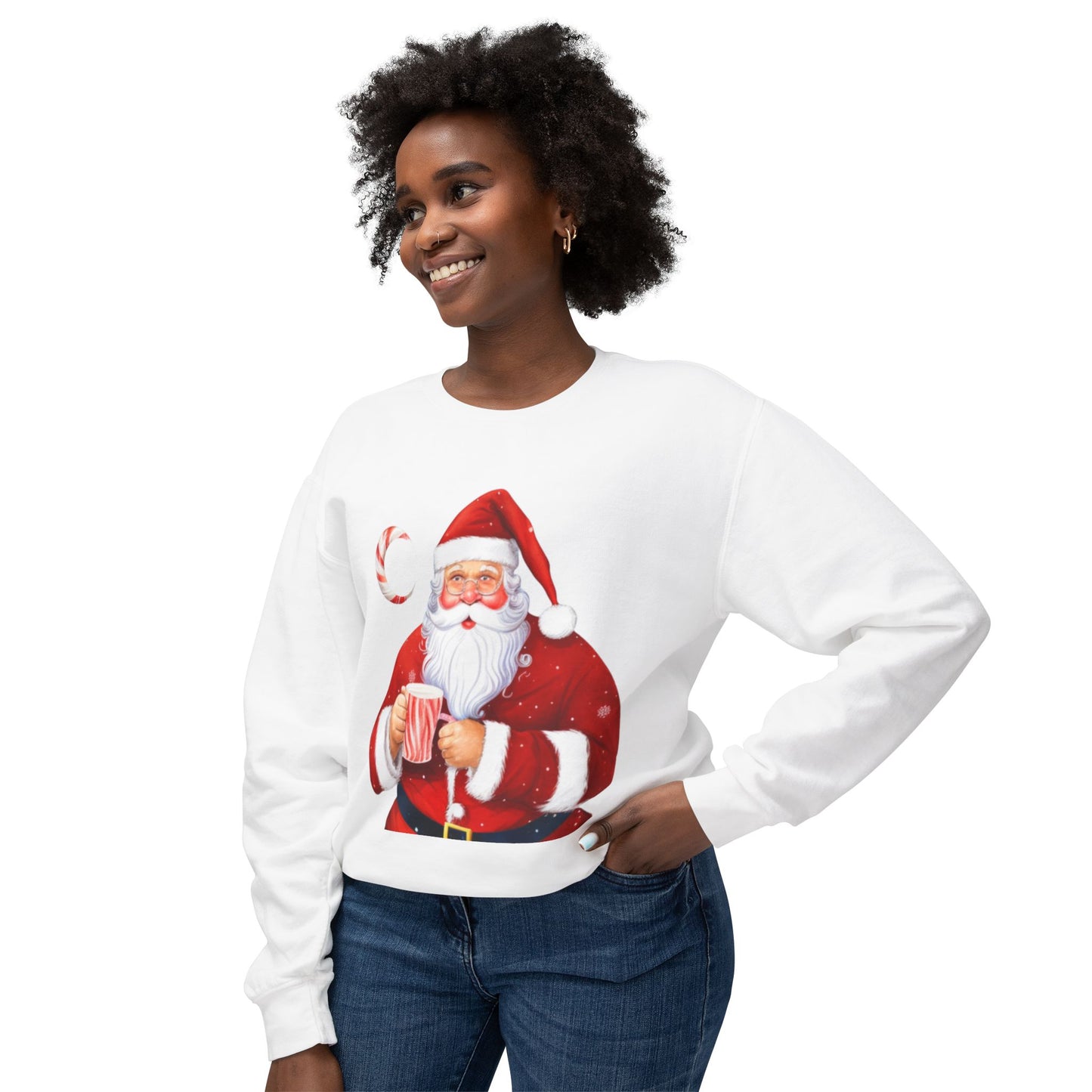 Vintage Santa Unisex Lightweight Crewneck Sweatshirt