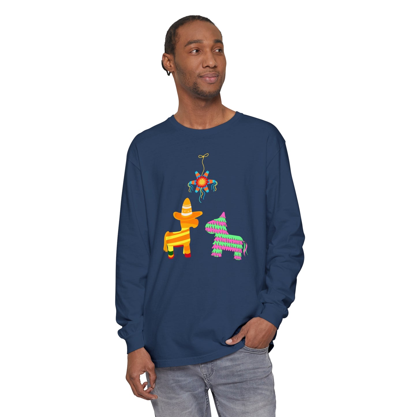 Piñata Donkeys Unisex Garment-dyed Long Sleeve T-Shirt