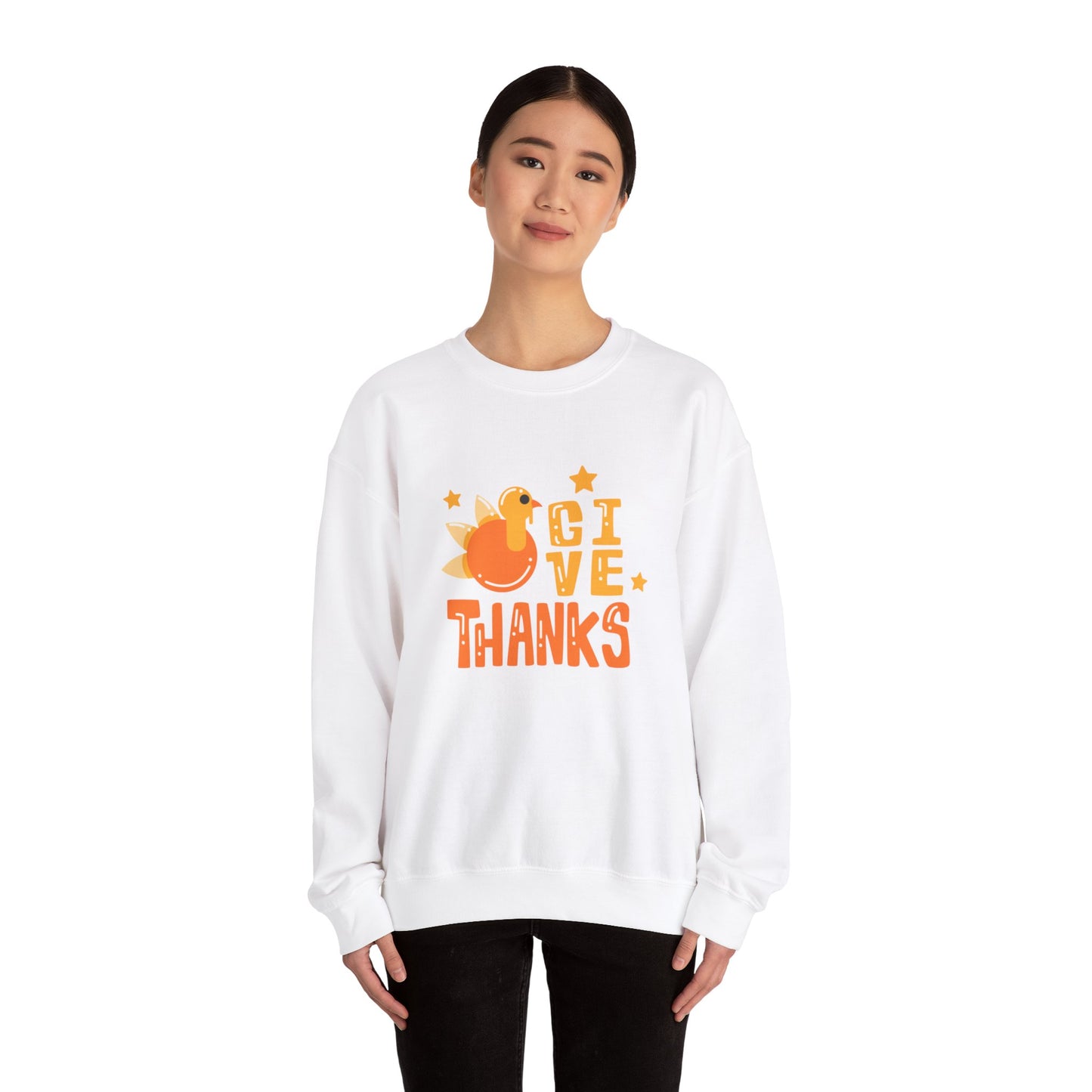 GIVE THANKS Unisex Heavy Blend™ Crewneck Sweatshirt