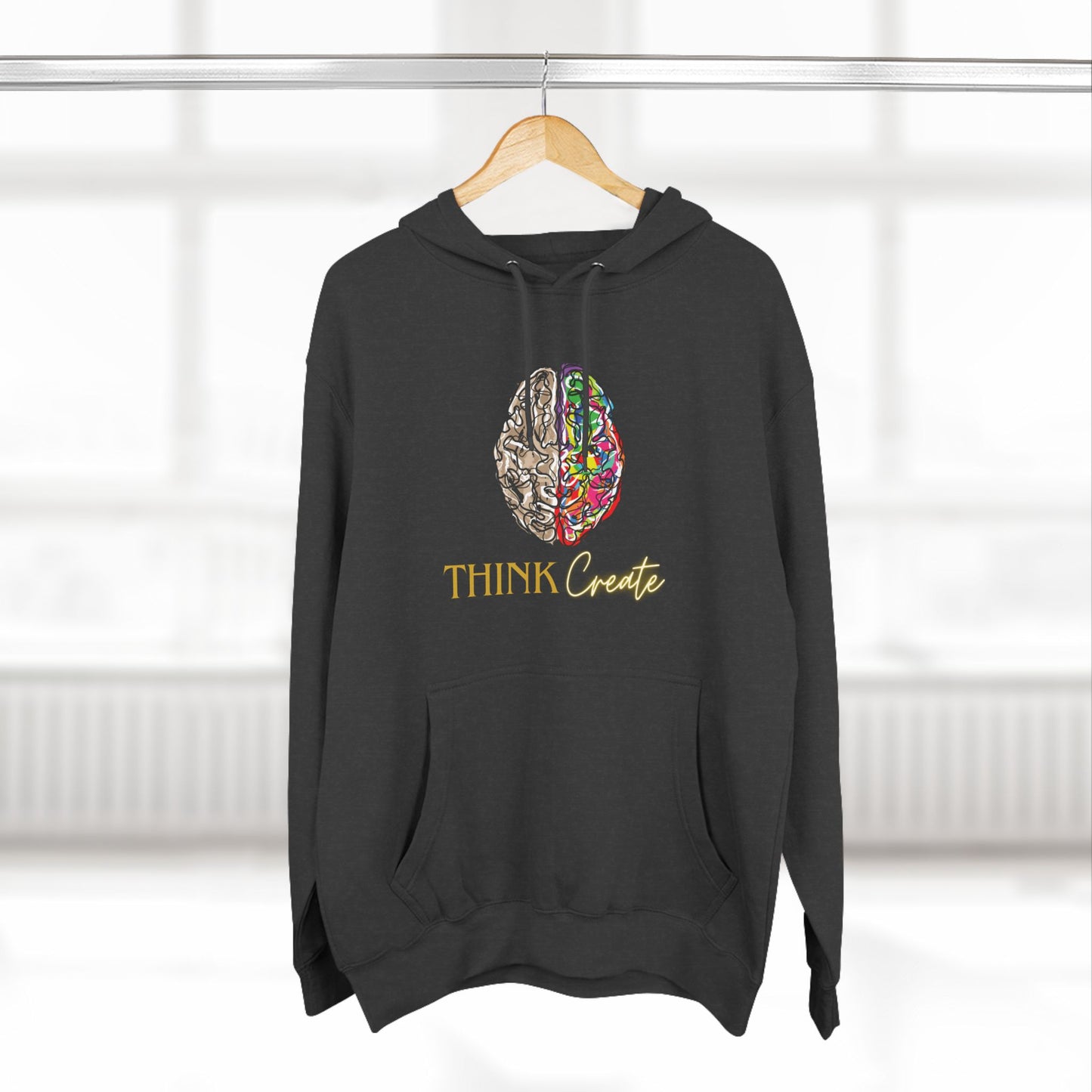 Think Create Three-Panel Fleece Hoodie