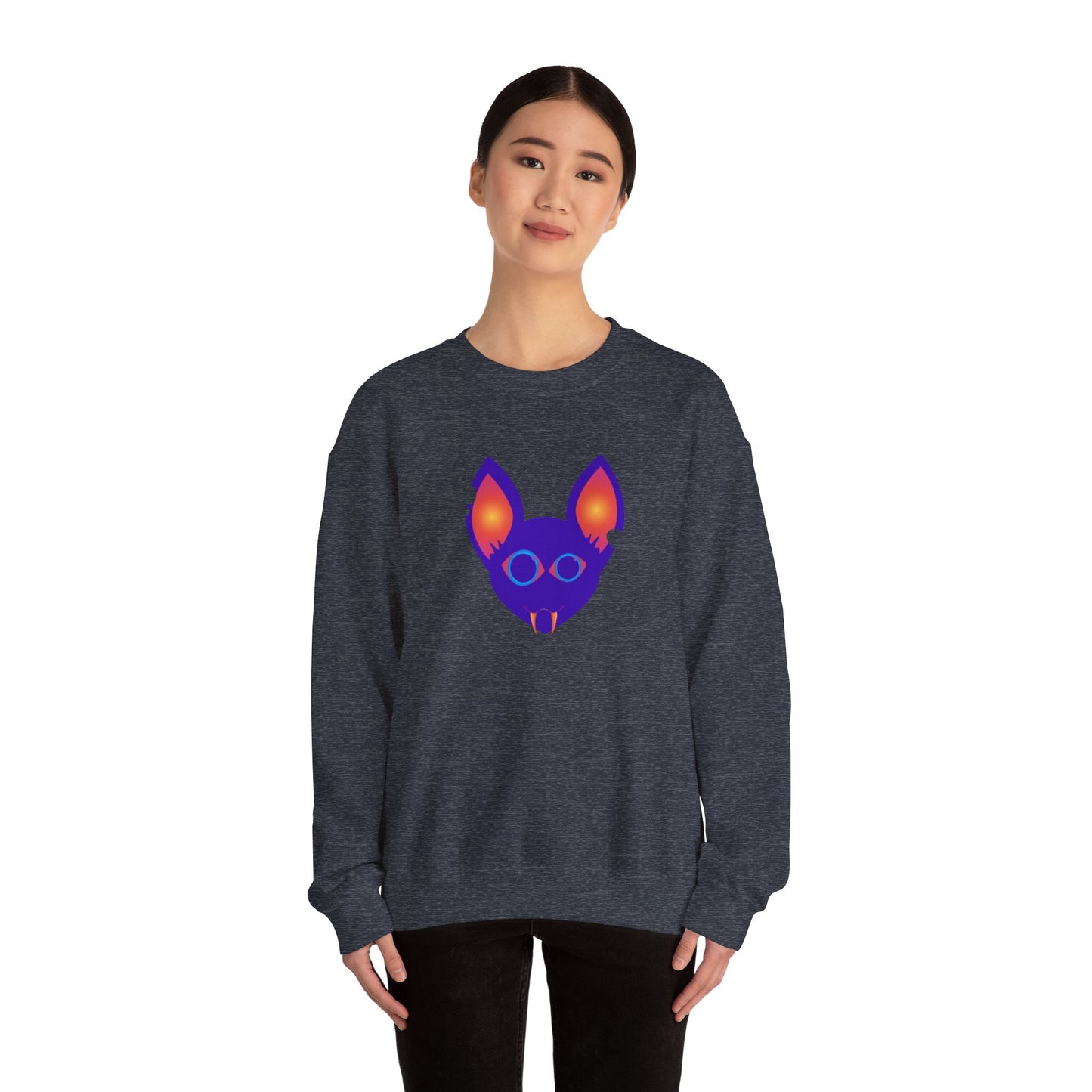 Purple Kitty Unisex Heavy Blend™ Crewneck Sweatshirt