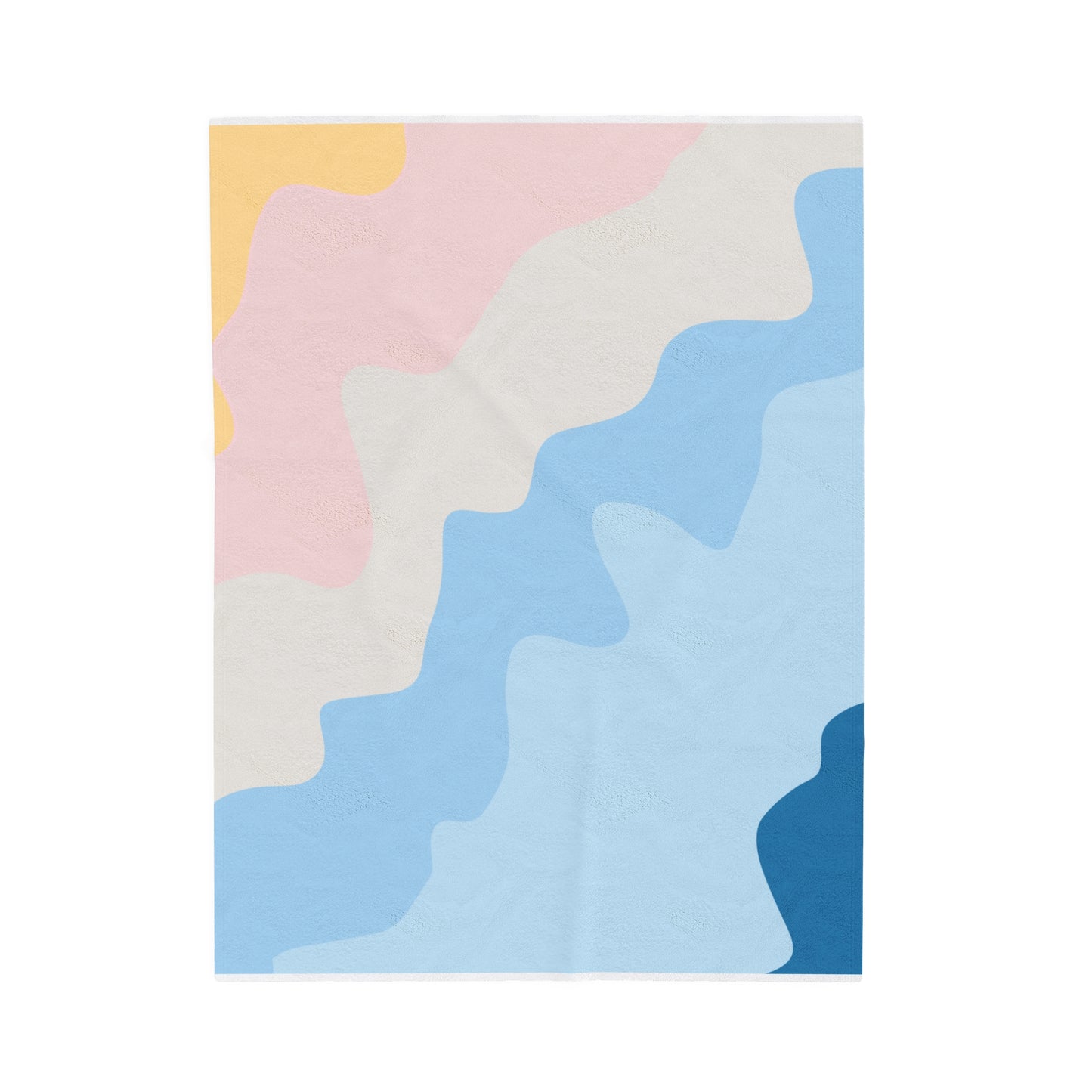 Pastel Waves Velveteen Plush Blanket