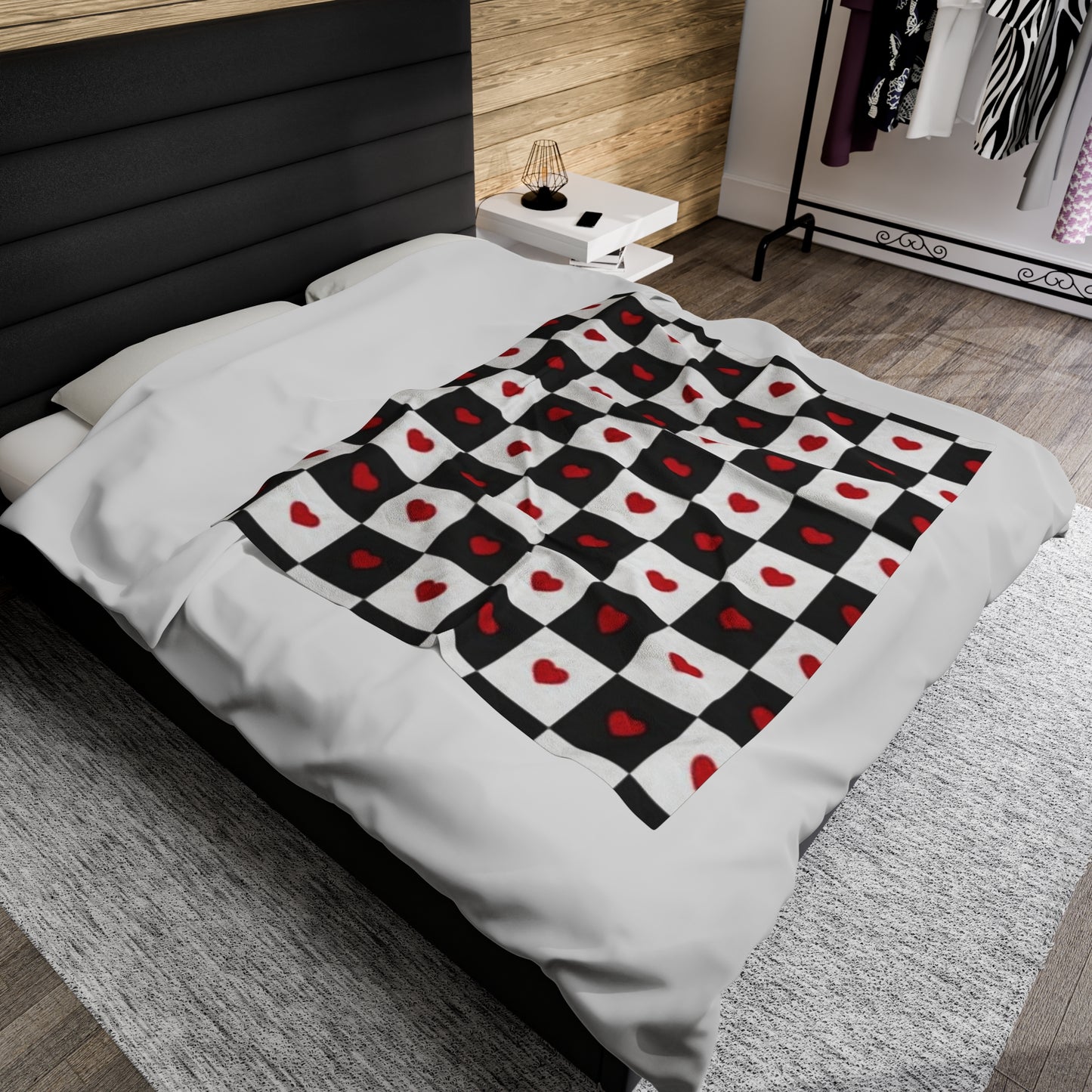 Checkmate Love Valentine Plush Blanket