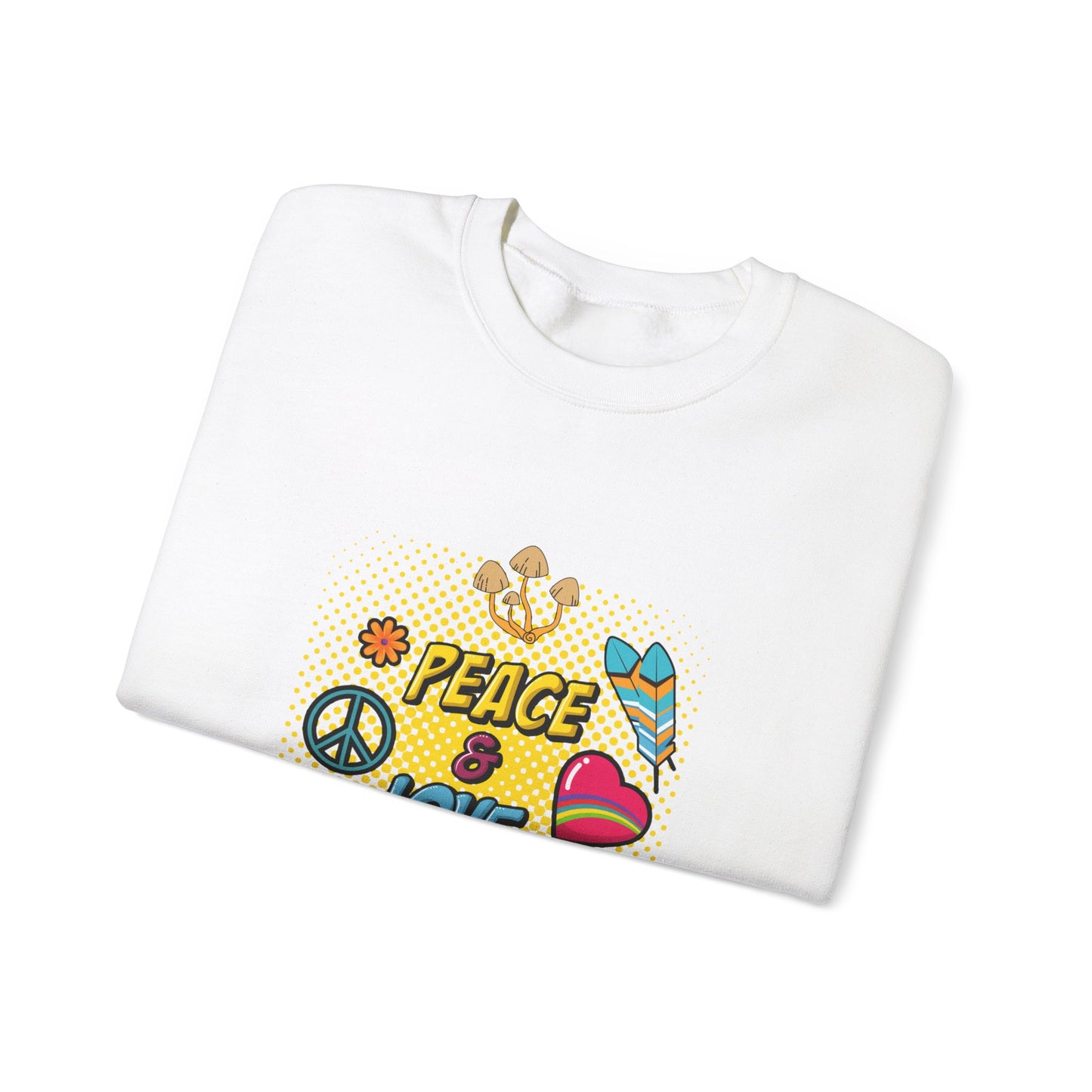 Peace & Love Unisex Heavy Blend™ Crewneck Sweatshirt